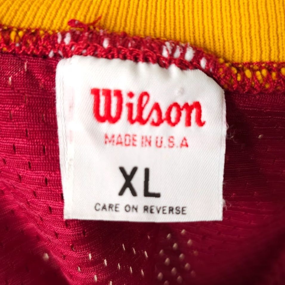 Wilson VINTAGE Raiders Basketball Jersey Mens XL Red Yellow 90s Made In USA Wilson Tank Basketball Mens XL Red 90s Size US XL / EU 56 / 4 - 5 Thumbnail