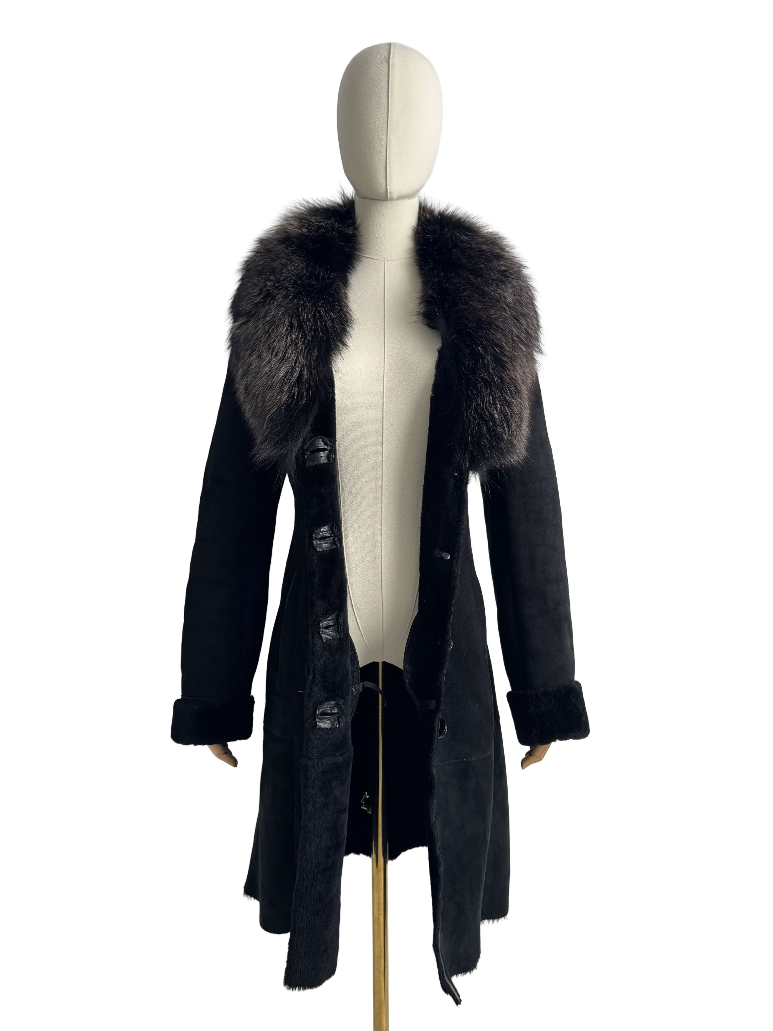 Vintage Vintage Real Sheepskin Coat With Real Fur Neck Size S / US 4 / IT 40 - 3 Thumbnail