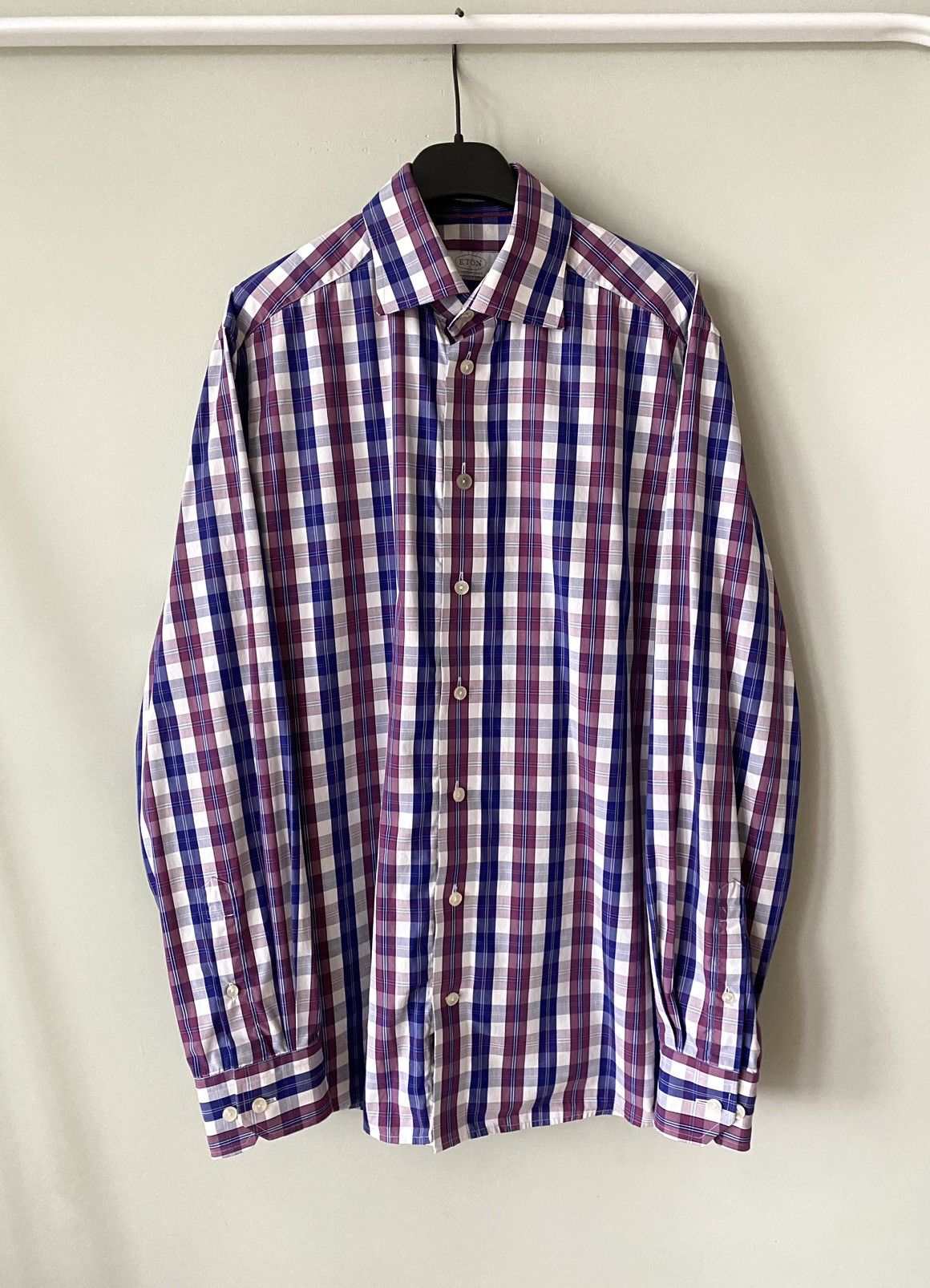 Designer Eton Contemporary check ls shirt Size US M / EU 48-50 / 2 - 1 Thumbnail