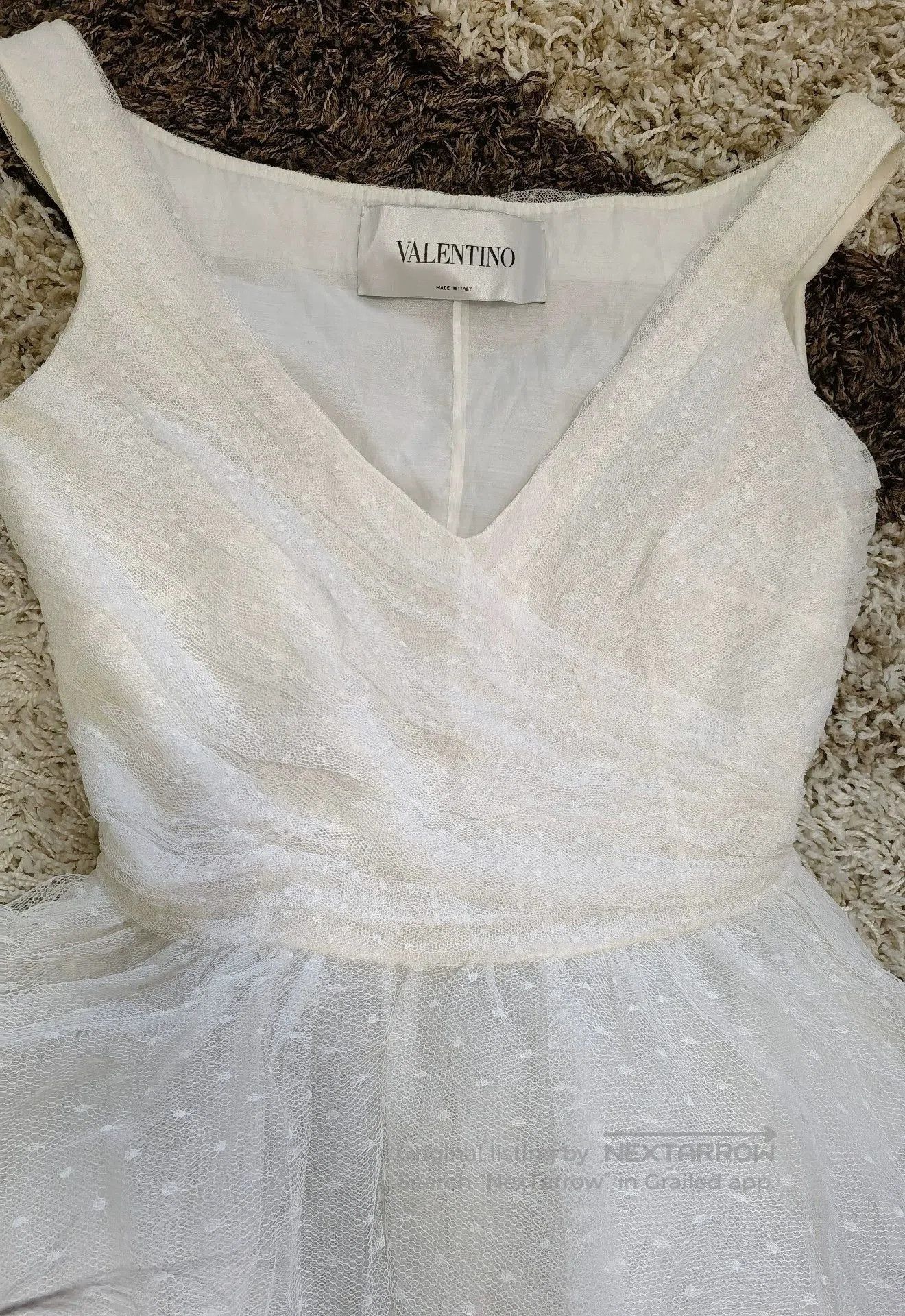 Valentino VALENTINO White Mini Wedding Dress. Size ONE SIZE - 5 Thumbnail
