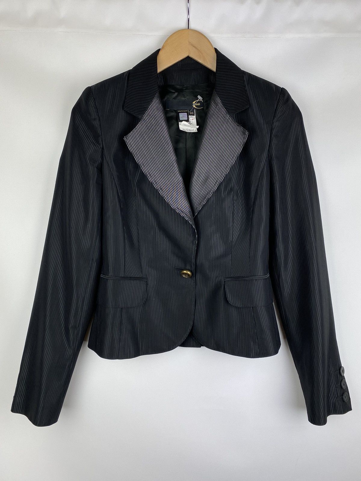 Just Cavalli Just Cavalli ladies striped blazer jacket size 40 / L Size S / US 4 / IT 40 - 1 Thumbnail