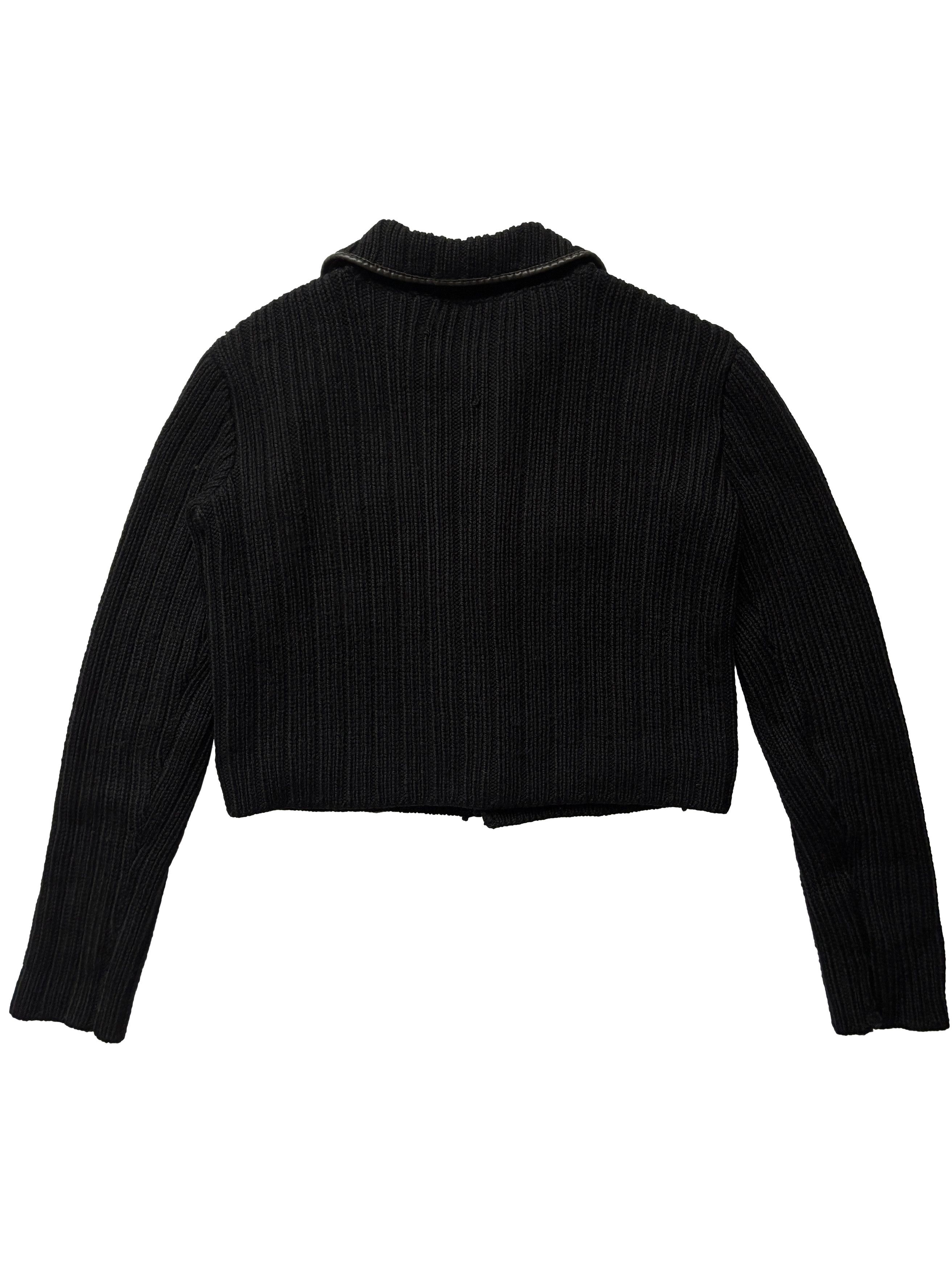 Maison Margiela ⚡️QUICK SALE⚡️90's Margiela Miss Deanna Knit/ Leather Jacket Size M / US 6-8 / IT 42-44 - 2 Thumbnail
