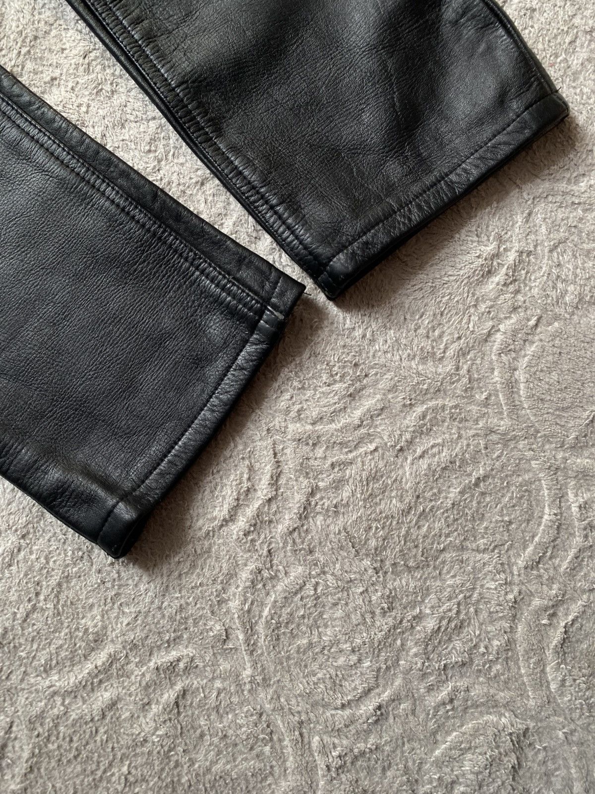 If Six Was Nine Real Leather Black Vintage Opium y2K pants Size US 29 - 6 Thumbnail