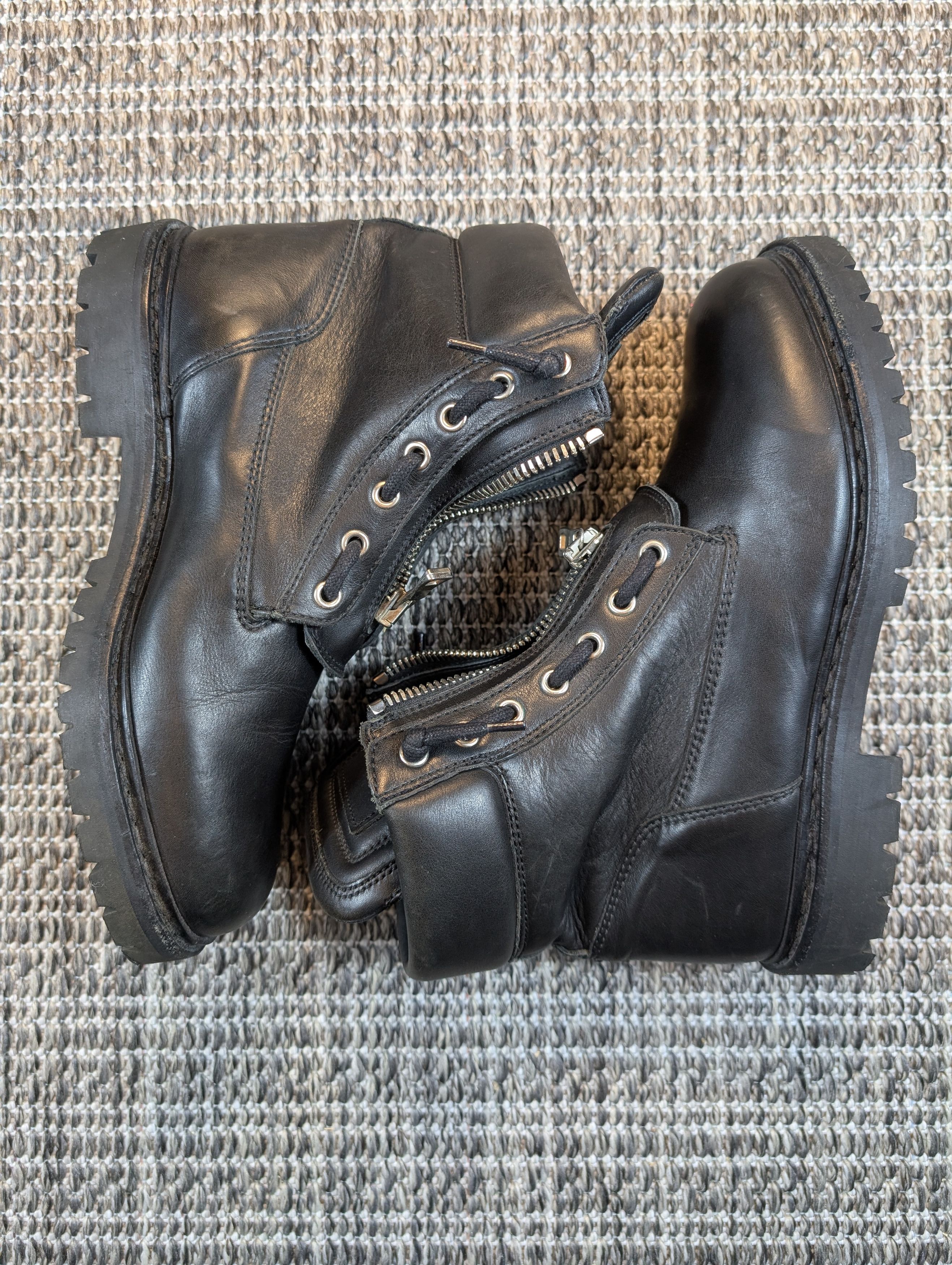 Balmain Balmain Charlie Ranger Black Leather Zip Boots Size US 8 / EU 41 - 8 Thumbnail