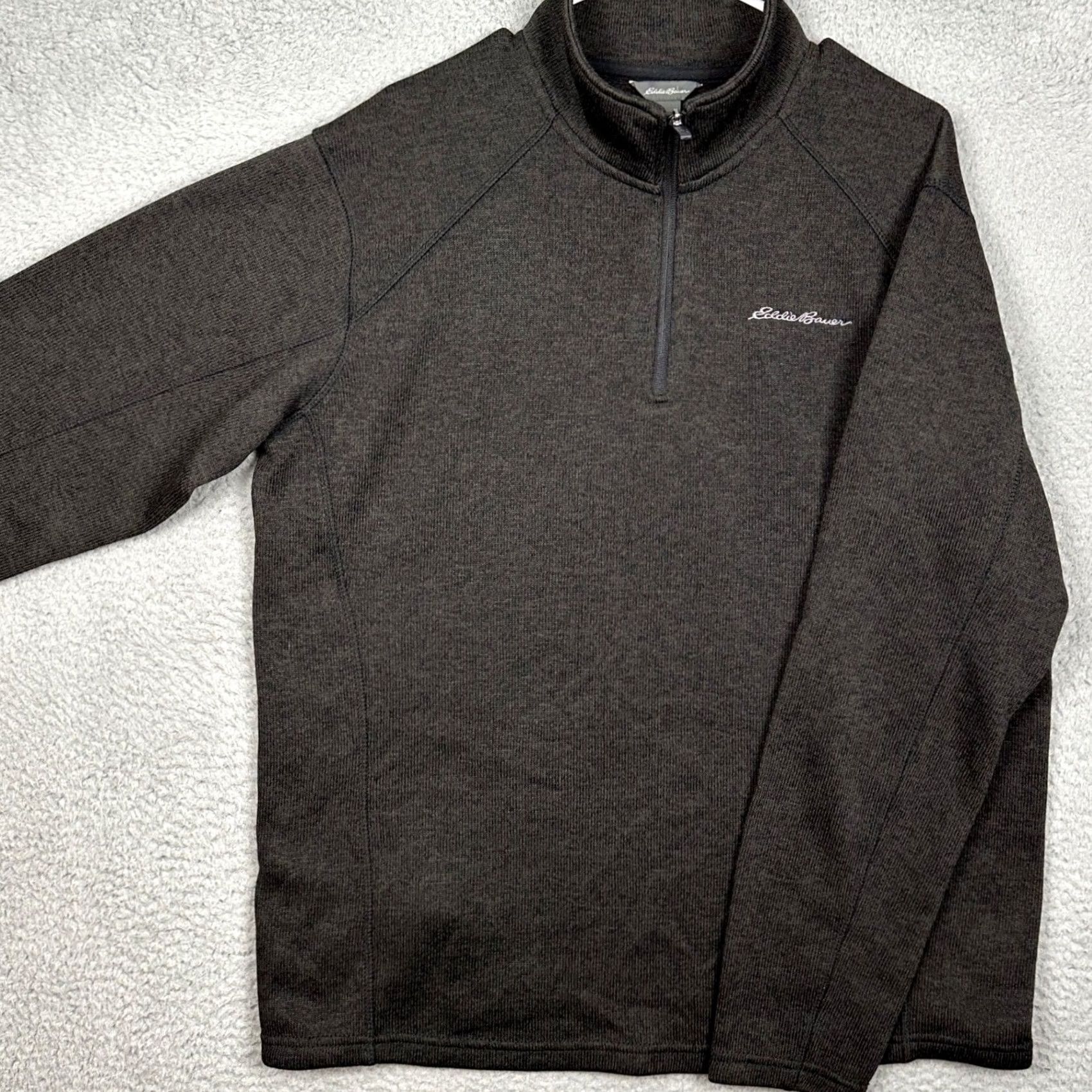 Eddie Bauer Eddie Bauer Fleece Sweater Mens L Black Quarter Zip Pullover Mock Neck Logo Size US L / EU 52-54 / 3 - 2 Thumbnail