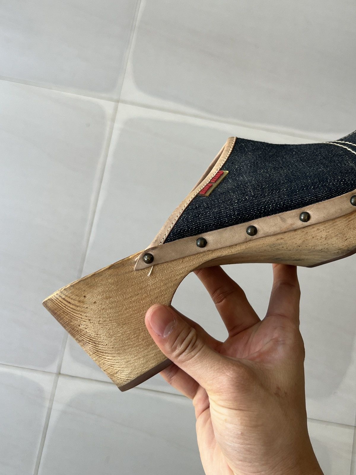 Miu Miu 1990s Miu Miu denim clogs Size US 8 / IT 38 - 10 Thumbnail