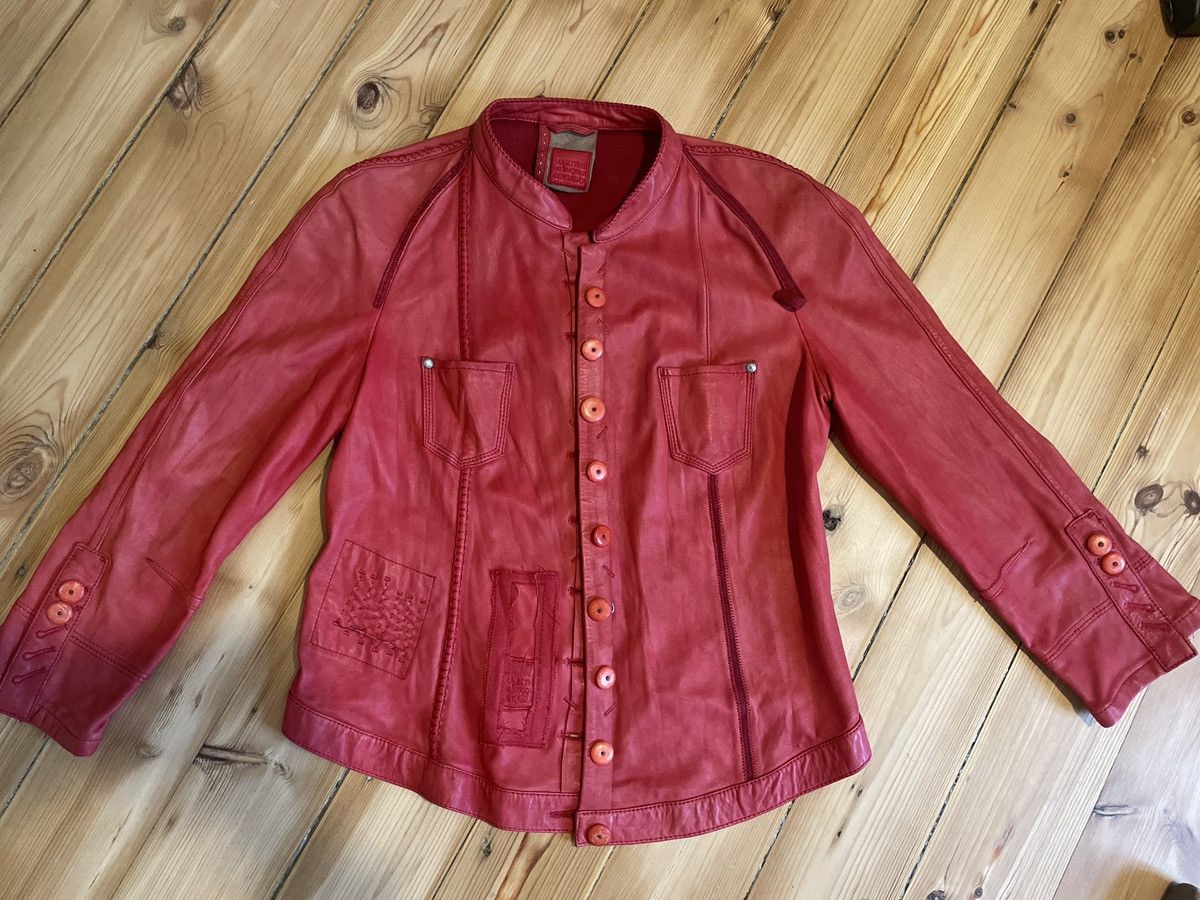 Marithe + Francois Girbaud Marithé + François Girbaud Red Lambskin Leather Jacket Size M / US 6-8 / IT 42-44 - 1 Thumbnail