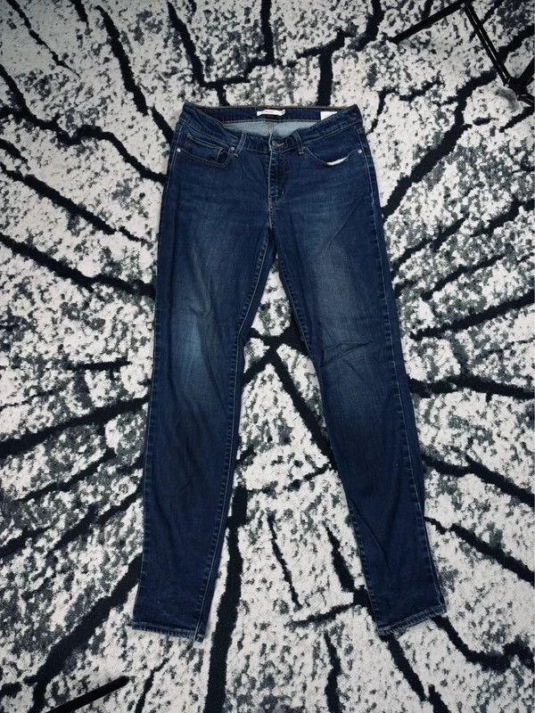 Levi's Levis 711 skinny jeans 30 32 navy blue Size 30" / US 8 / IT 44 - 2 Thumbnail