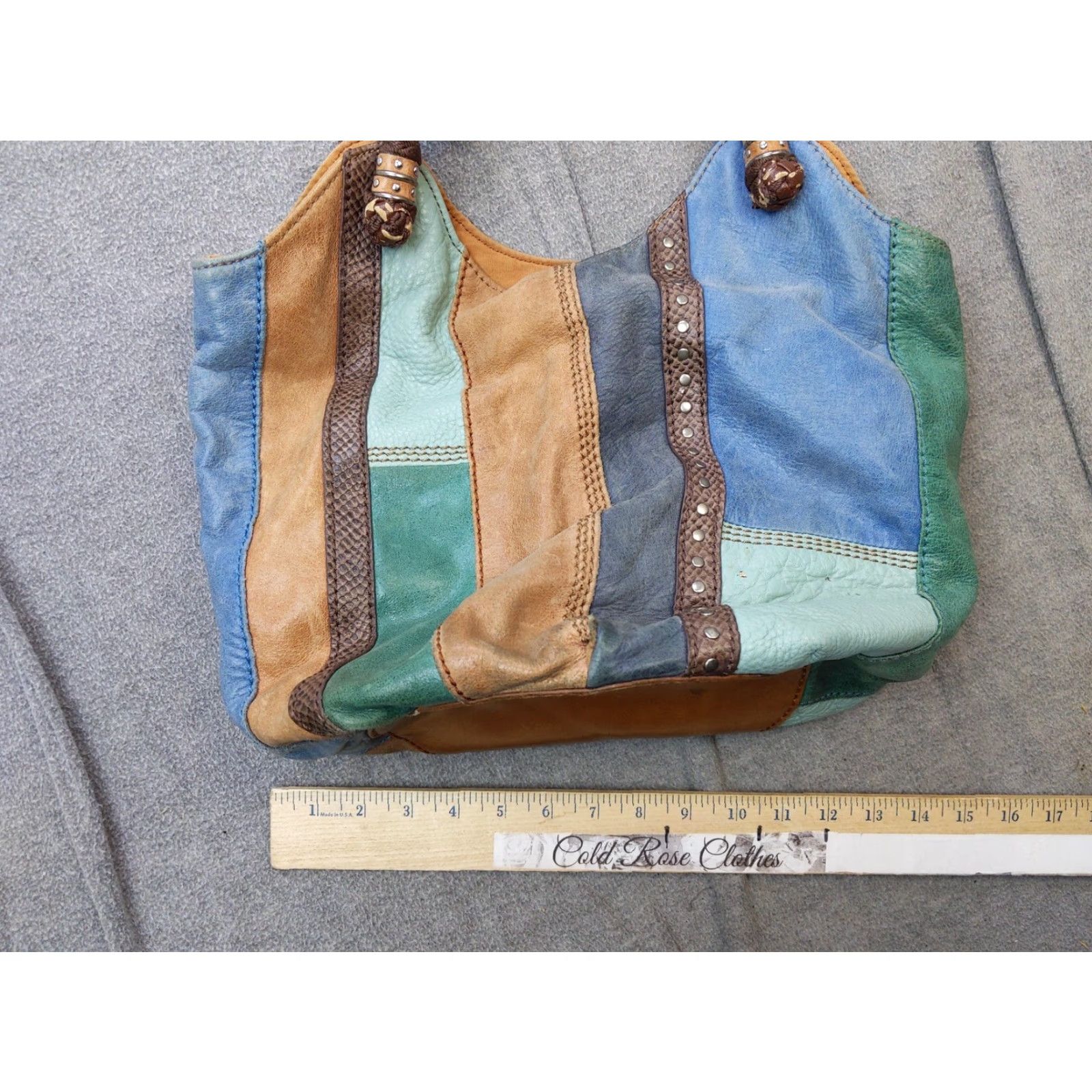 The Sak The Sak Shoulder Hobo Bag Womens Large Multicolor Leather Patchwork Purse Size ONE SIZE - 3 Thumbnail