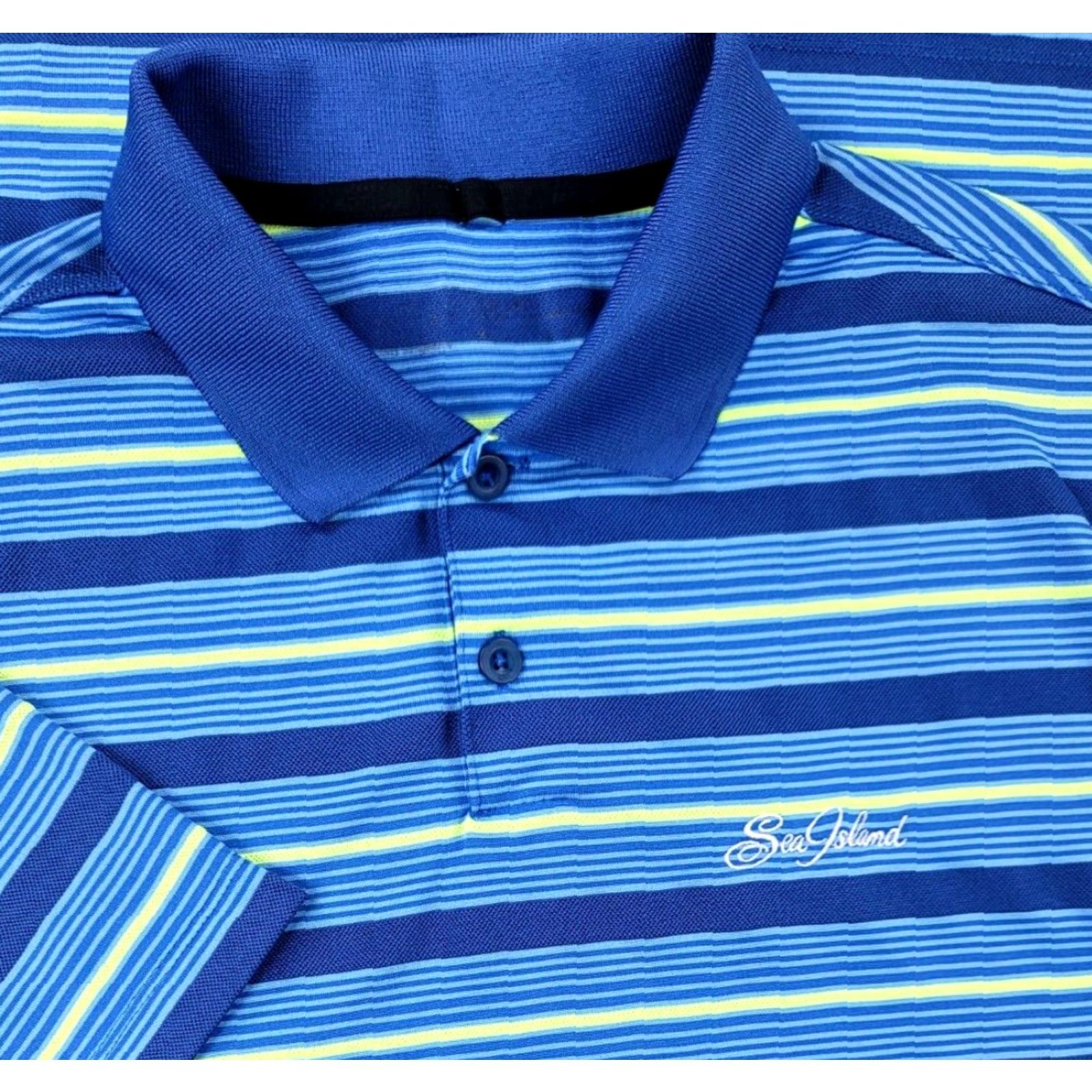 Nike Nike Polo Shirt Men M Blue Green Stripe Sea Island Golf Performance Short Sleeve Size US M / EU 48-50 / 2 - 2 Thumbnail
