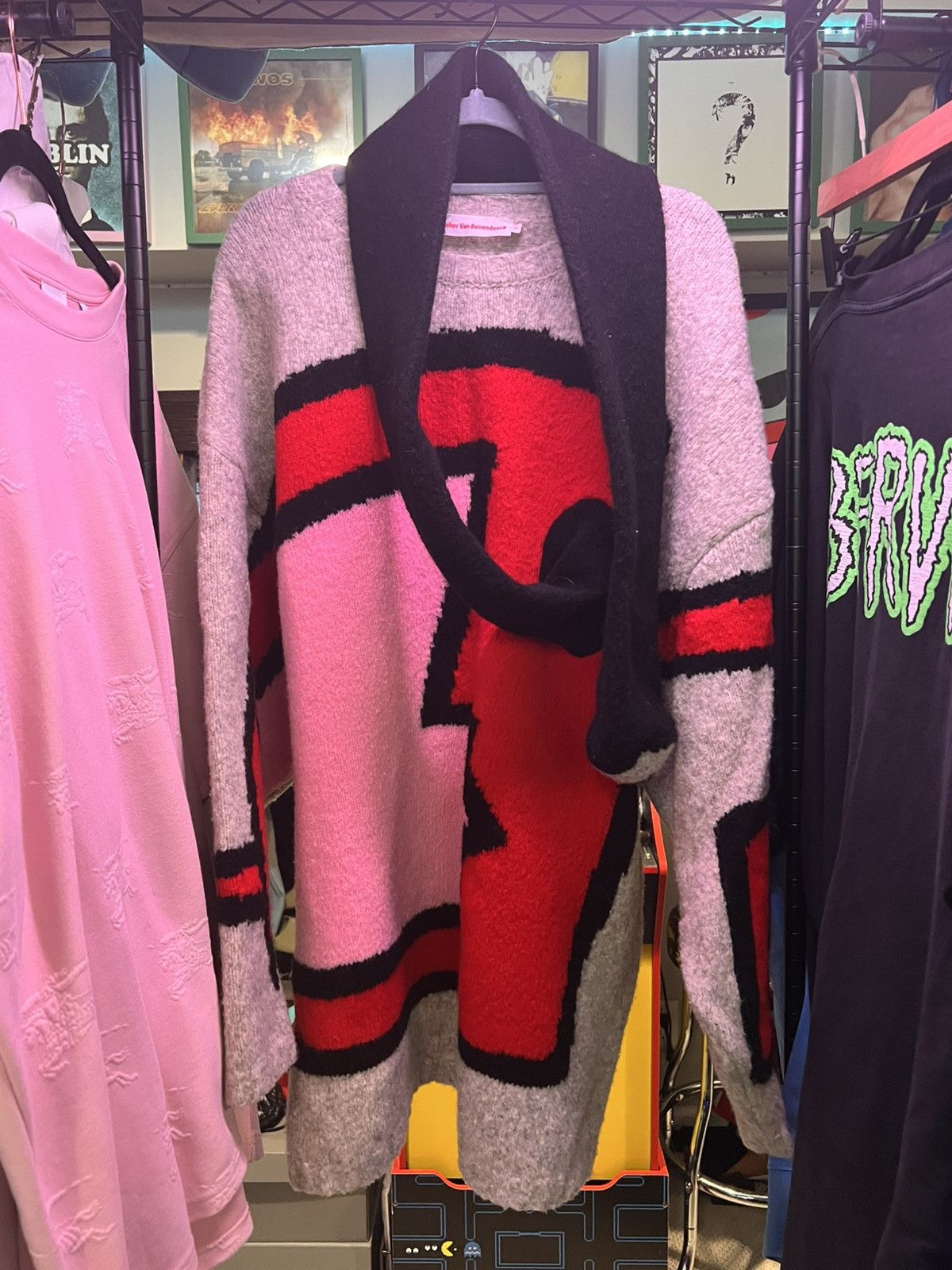 Walter Van Beirendonck Moon Eye Scarf Knit Sweater Size US L / EU 52-54 / 3 - 1 Thumbnail