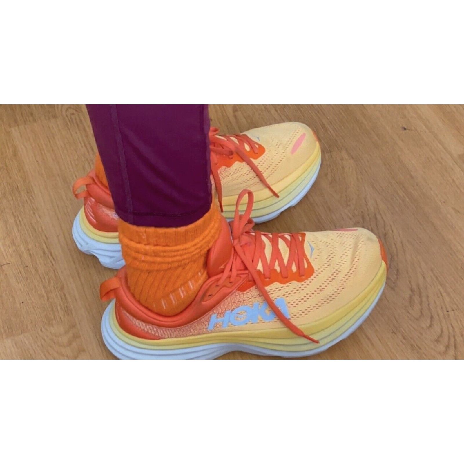 Hoka Hoka One One Bondi 8 Puffin's Bill Amber Yellow 8.5 D Size US 8 / EU 41 - 1 Thumbnail
