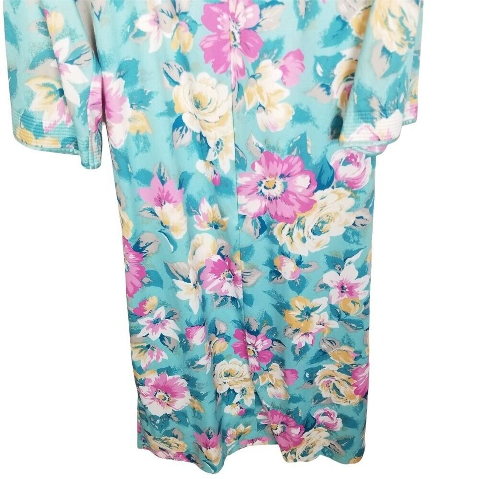 Vintage Vintage Evelyn Pearson Womens House Coat Patio Dress Floral Size ONE SIZE - 3 Thumbnail