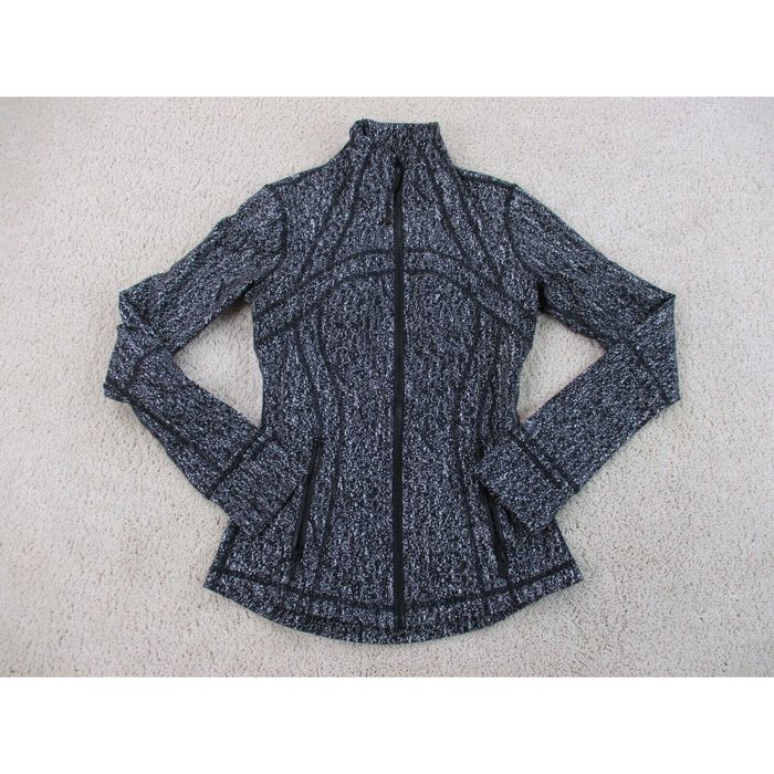 Lululemon Lululemon Jacket Womens 4 Black White Lightweight Yoga Zip