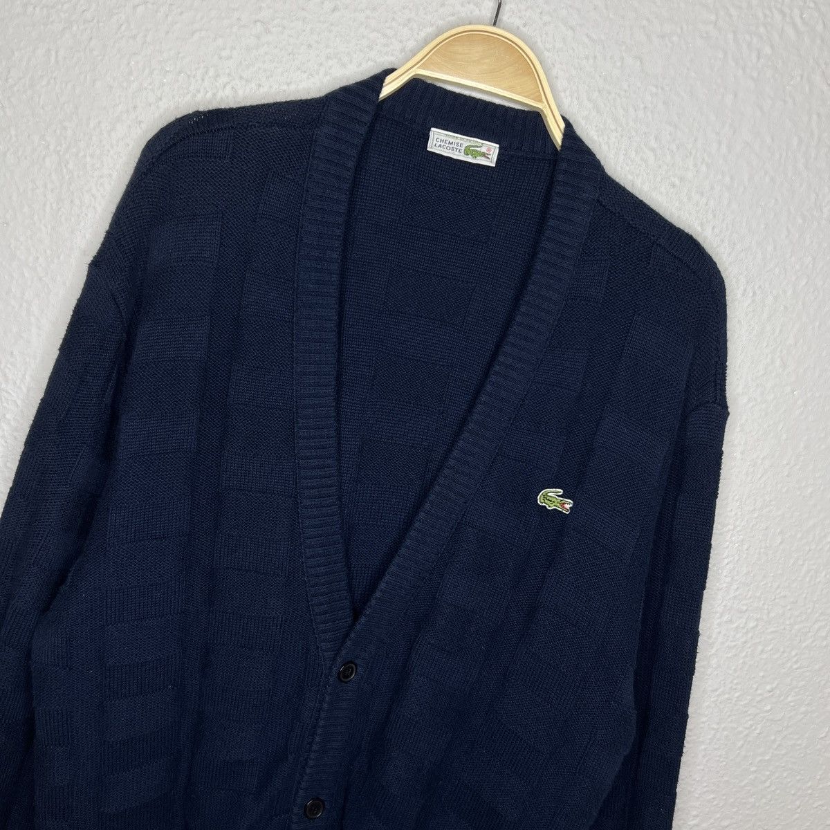 Lacoste × Vintage Lacoste Vintage 90s Navy Cardigan Sweater Streetwear Casual Size US L / EU 52-54 / 3 - 4 Thumbnail
