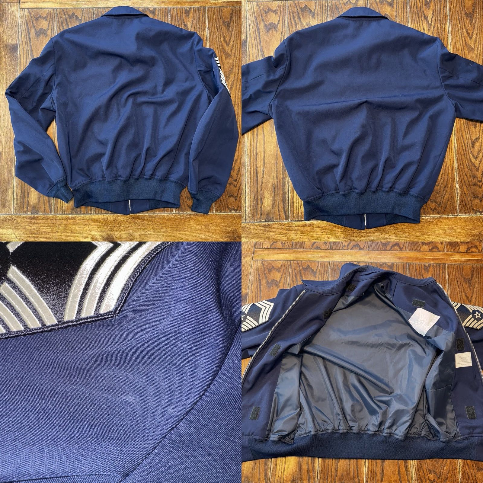 Vintage VINTAGE DSCP Military Jacket Size 44 Regular US Air Force Blue Mens Jacket Short Zip Pockets Solid Retro 90s USA Military Theme Size US S / EU 44-46 / 1 - 8 Thumbnail