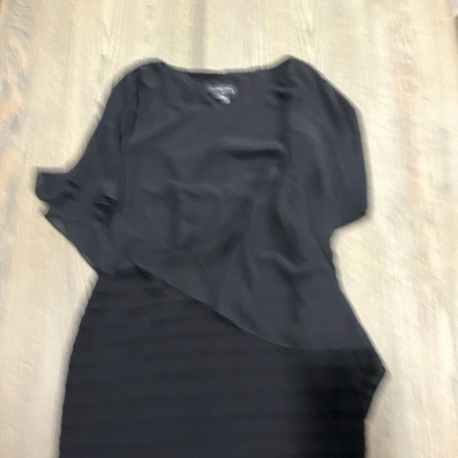 Vintage Scarlett Women Bodycon Dress Chiffon Over Layer Tiered SZ 12 Size XL / US 12-14 / IT 48-50 - 2 Thumbnail