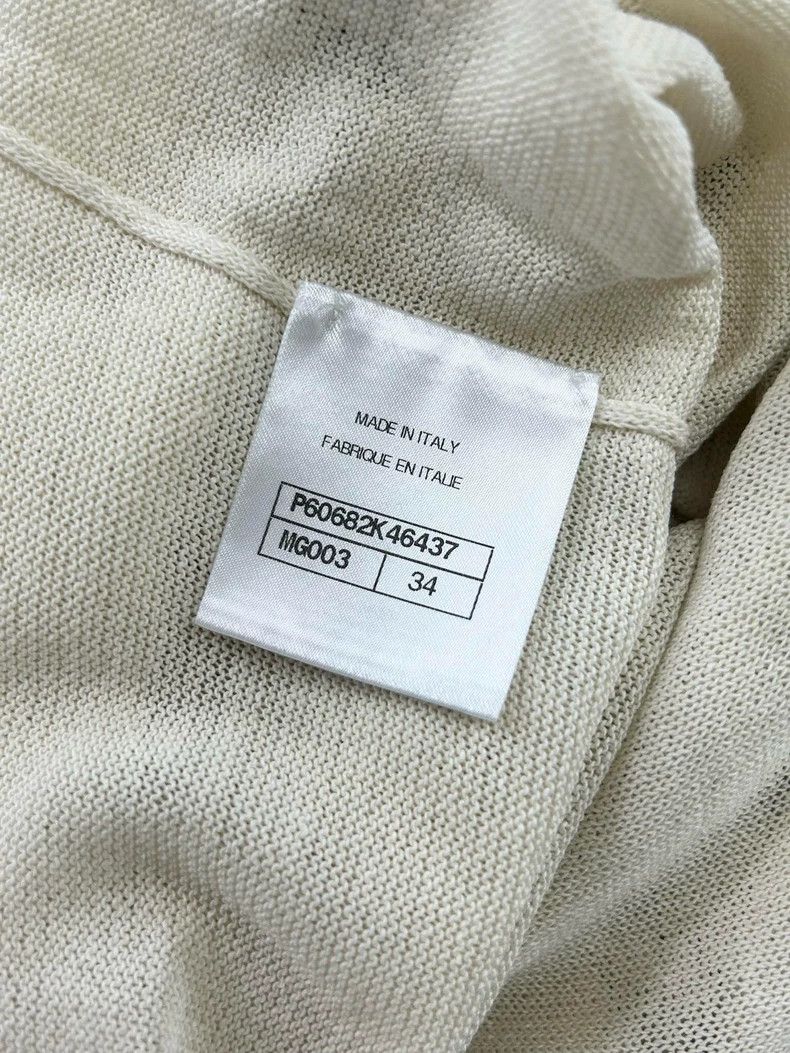 Chanel Chanel White V-neck four-pocket knitted dress Size XXS / US 00 / IT 34 - 5 Thumbnail