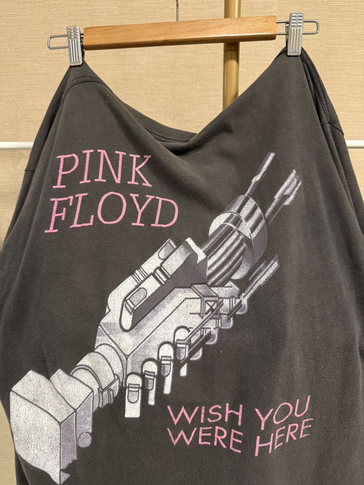 Pink Floyd Vintage 1992 Sun Faded Pink Floyd Wish You Were Here Tee Size US XL / EU 56 / 4 - 11 Thumbnail