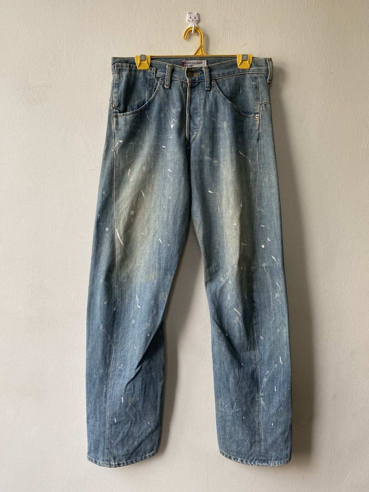image of Levis Vintage Clothing Vintage Levi’S Engineered Jeans Regular Splatter Design in Denim (Size 30)