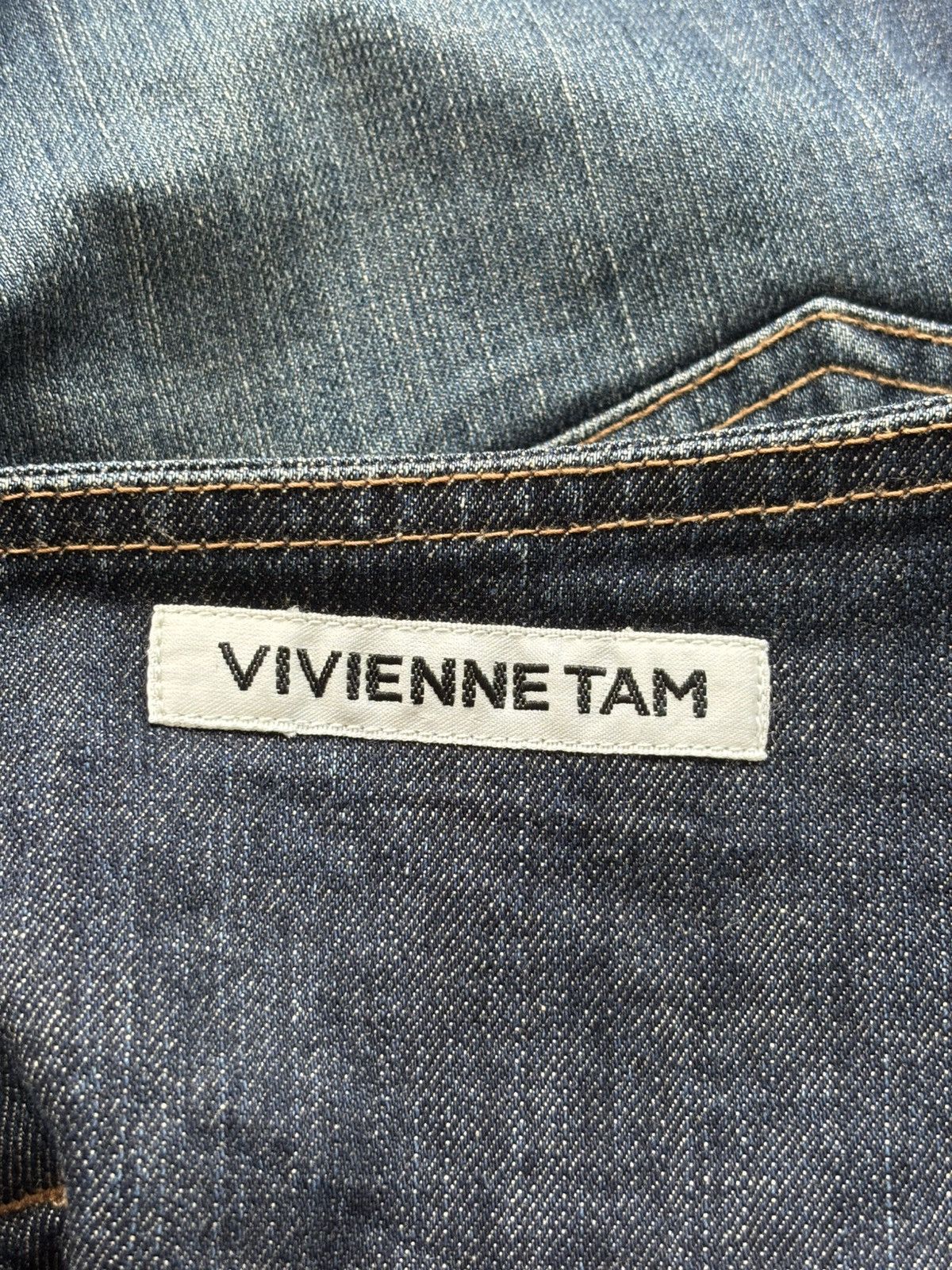 Vivienne Tam Y2K Dragon Embroidered Denim Mini Skirt Size 30" / US 8 / IT 44 - 4 Thumbnail