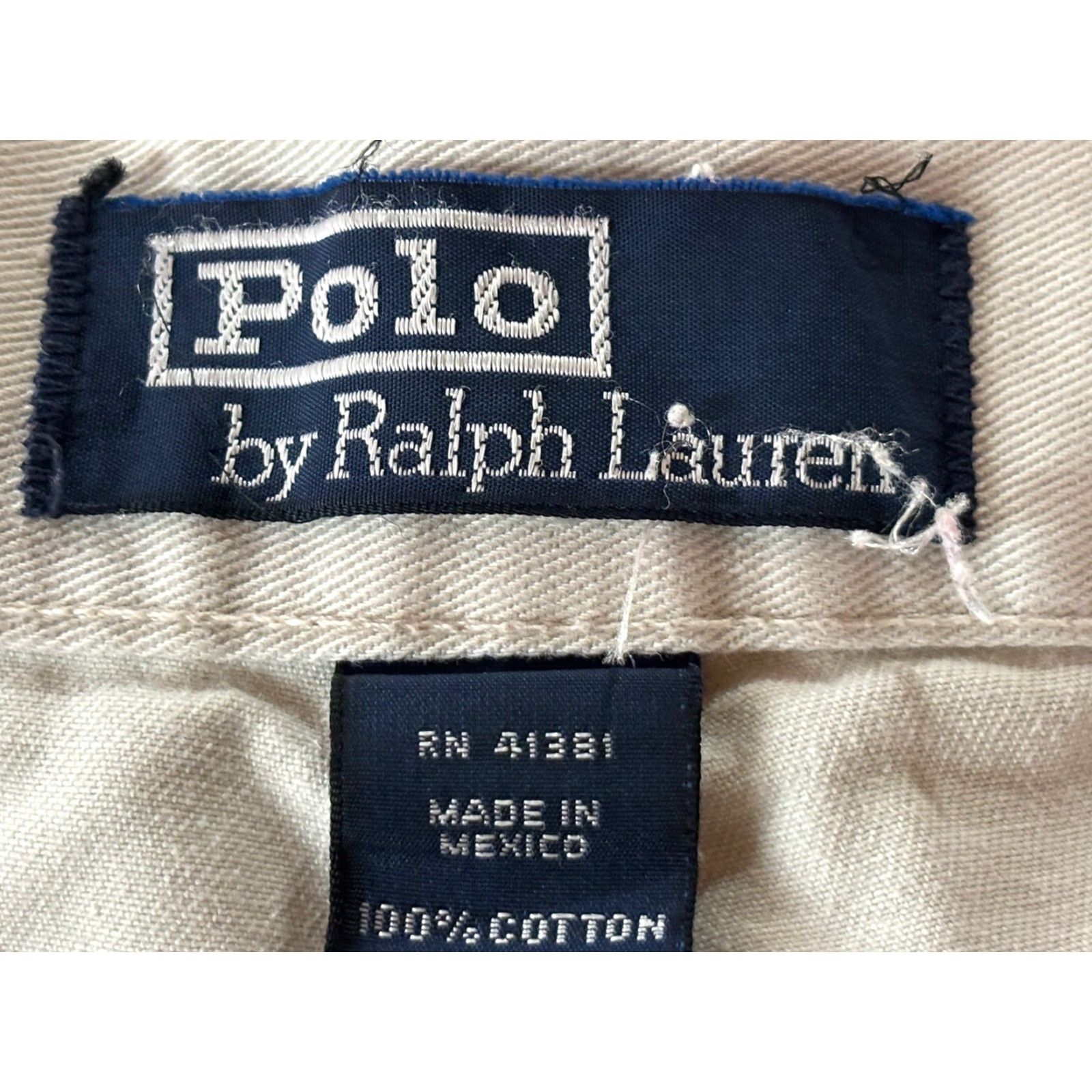 Polo Ralph Lauren VINTAGE Polo Ralph Lauren Chino Shorts Mens 42 Beige Flat Front 90s Preppy Resort Golf Regular Men Size US XL / EU 56 / 4 - 4 Thumbnail