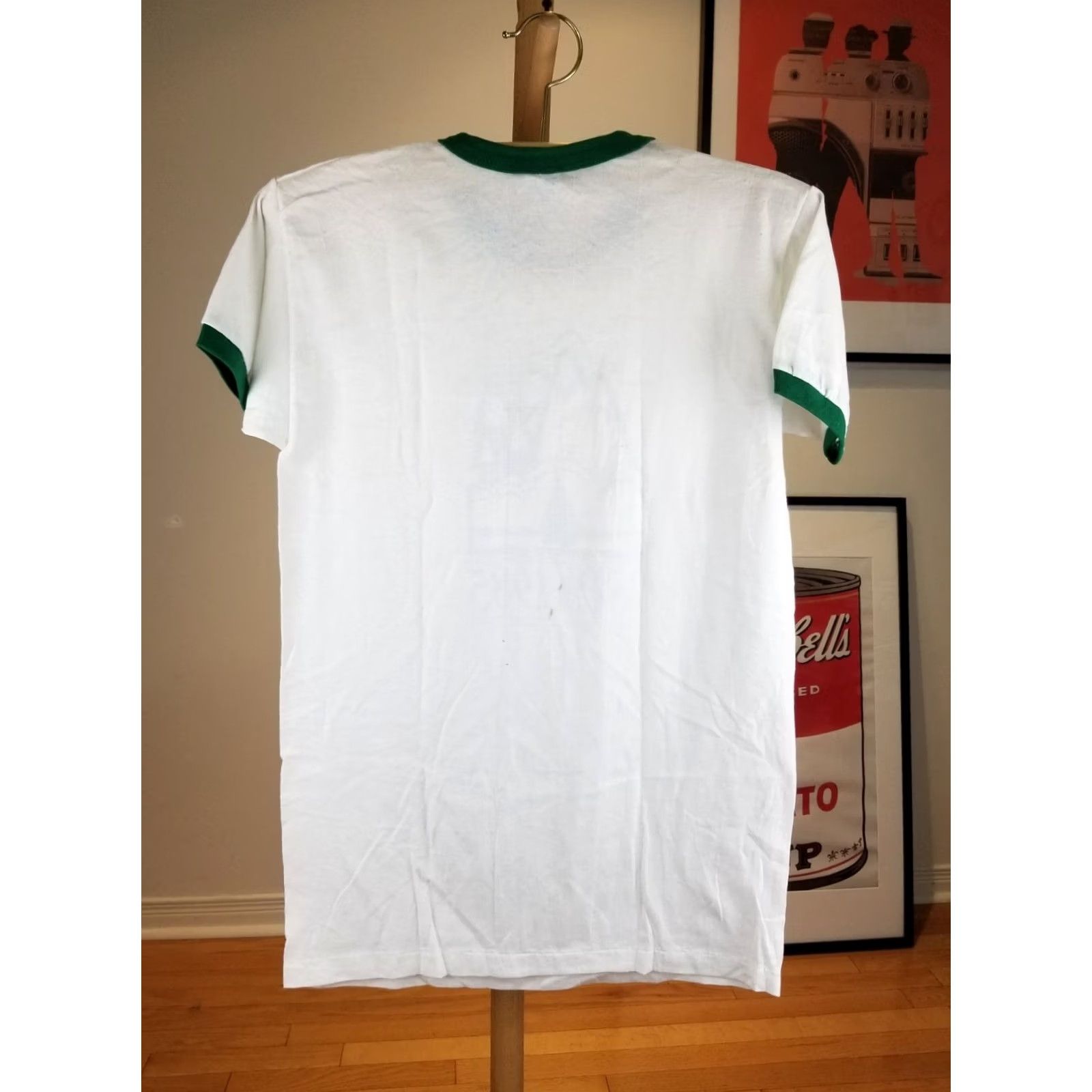 Champion VINTAGE CHAMPION CSPA CHILD STATUS PROYRCTION ACT WHITE RINGER T-SHIRT SZ M Size US M / EU 48-50 / 2 - 5 Thumbnail
