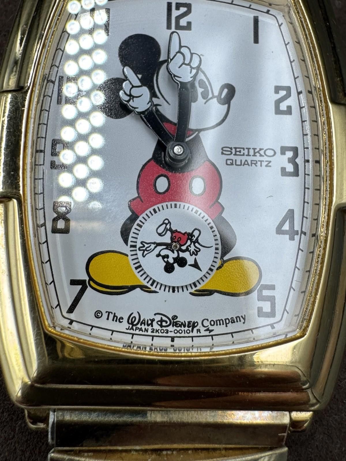 Seiko Seiko 80’s Vintage Mickey Mouse Watch 2K03-5019 Twist-O-Flex Size ONE SIZE - 7 Thumbnail