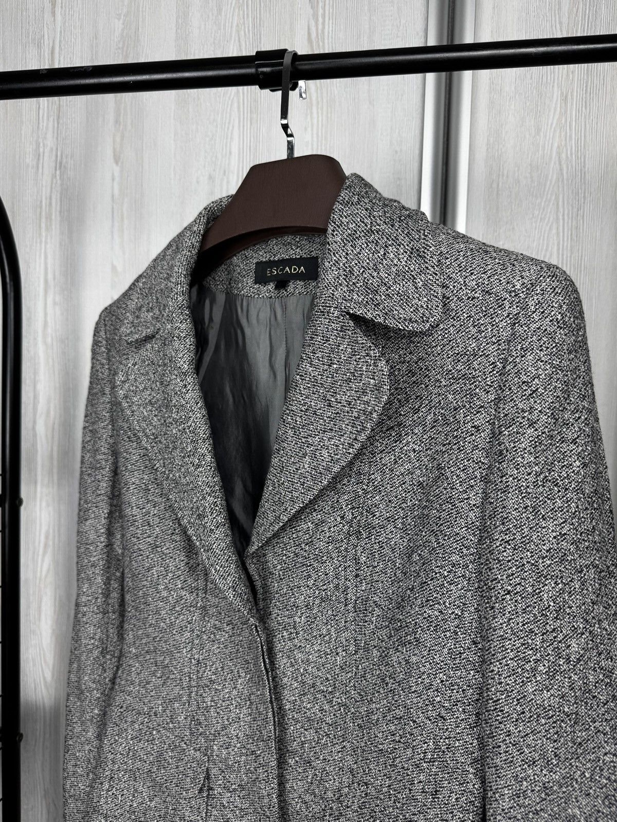 Escada Escada Silk Wool Cashmere grey blazer basic jacket Size M / US 6-8 / IT 42-44 - 4 Thumbnail