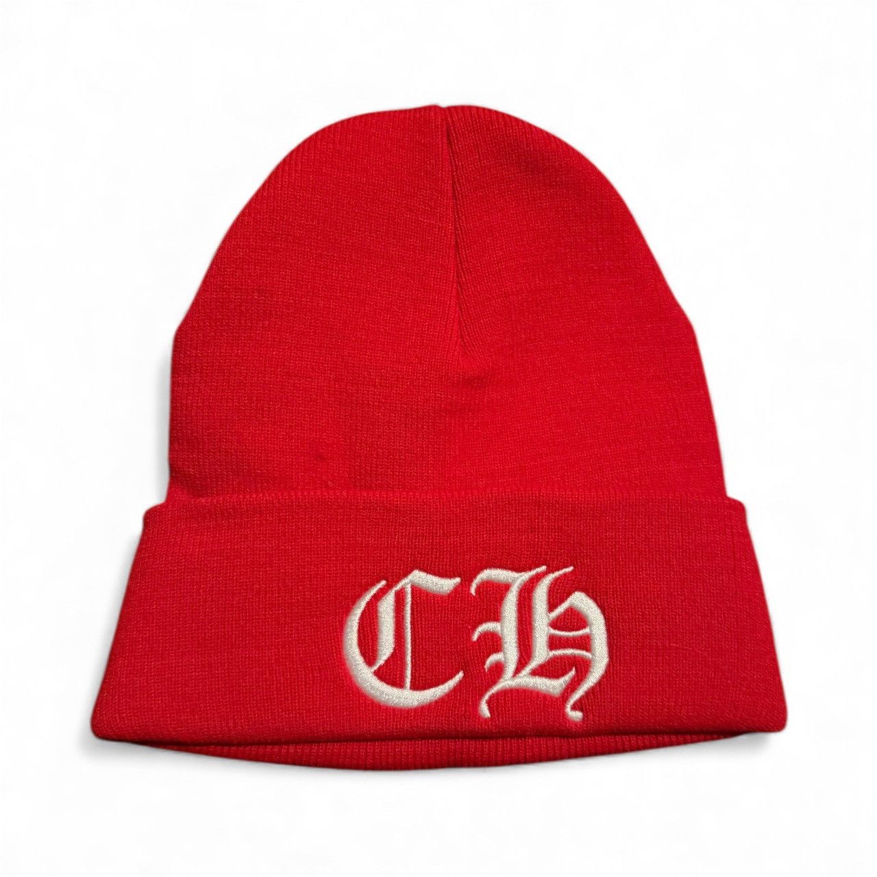 Chrome Hearts Chrome Hearts CH Logo Beanie Red Size ONE SIZE - 1 Thumbnail