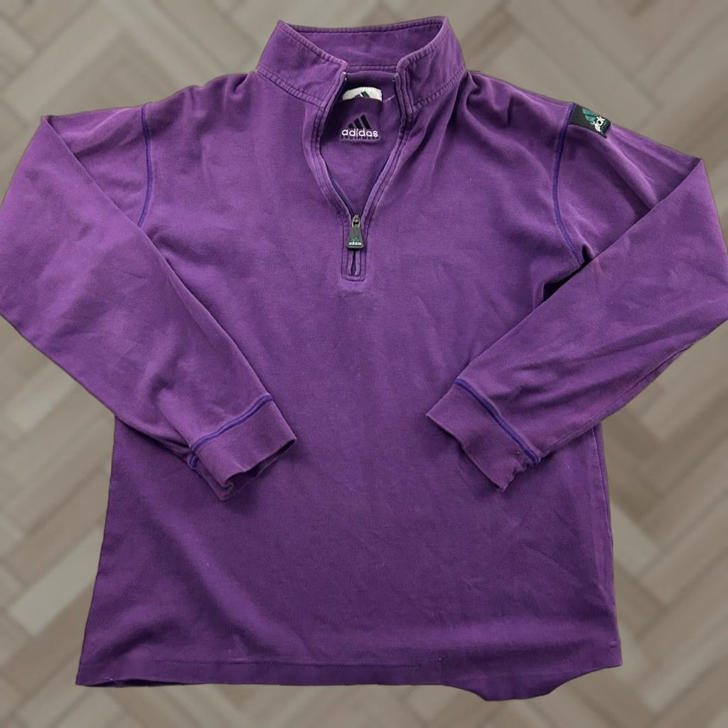 Adidas VINTAGE adidas 1/4 Zip Pullover Shirt Mens Small Purple Adidas Shirt Small Purple 1/4 Zip Mens Size US S / EU 44-46 / 1 - 1 Thumbnail