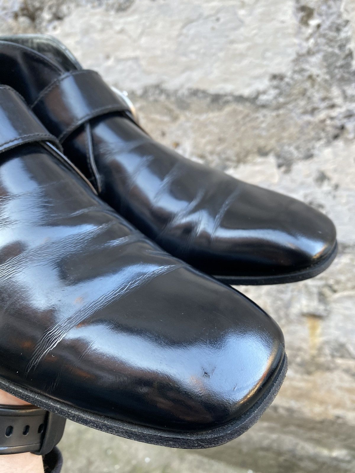 Prada × Vintage Prada leather Strap Half boots size uk7.5 Size US 7.5 / EU 40-41 - 5 Thumbnail
