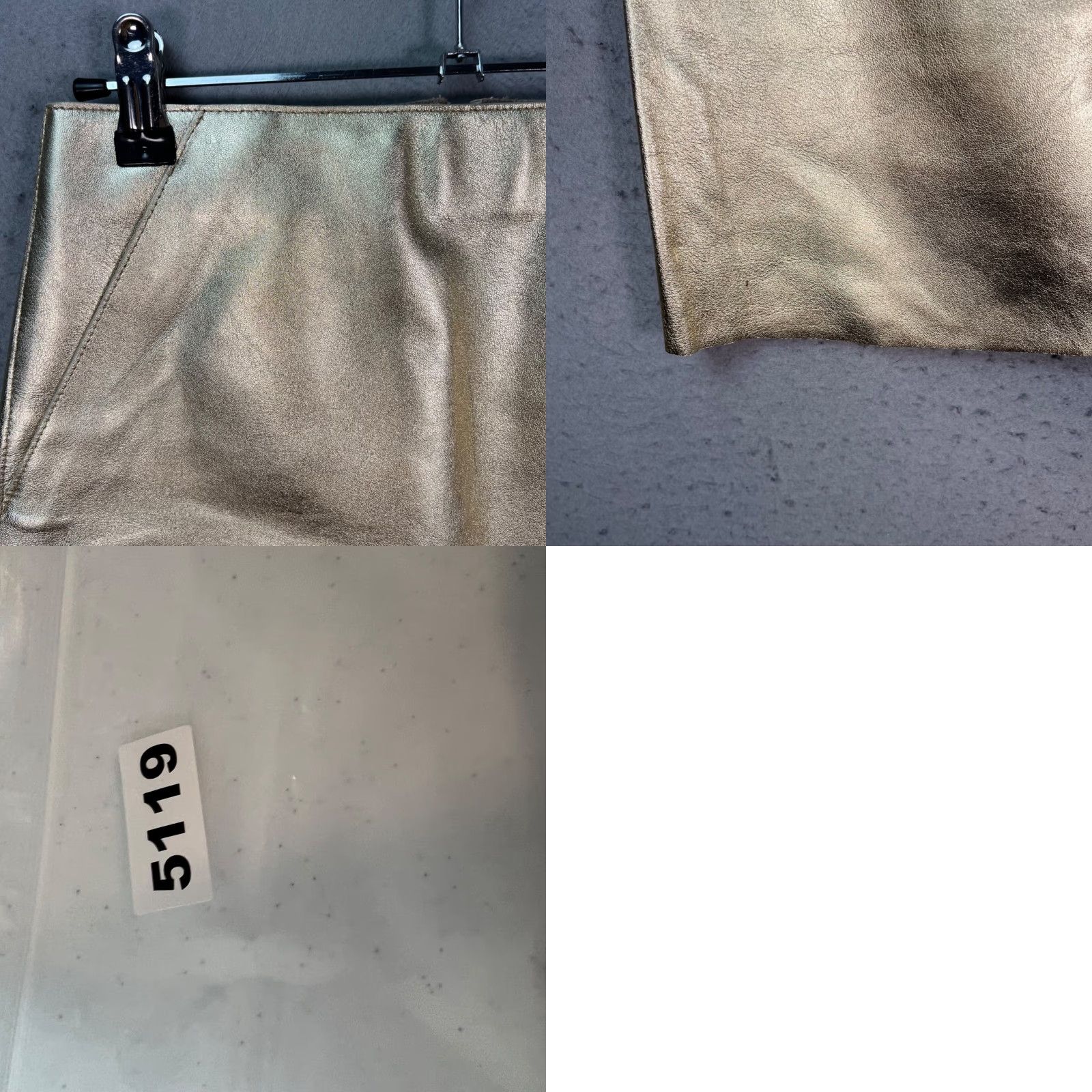 Longchamp VINTAGE Longchamp Skirt Adult Womens 36 Mini Leather Gold Short Lamb Leather Italy Womens Size 25" / US 0 / IT 36 - 8 Thumbnail
