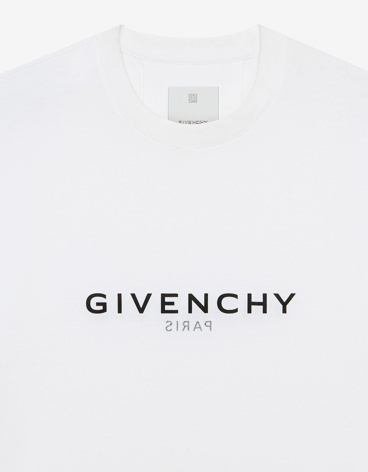 Givenchy Givenchy White Reverse Logo Slim T-Shirt Size US XXL / EU 58 / 5 - 4 Thumbnail