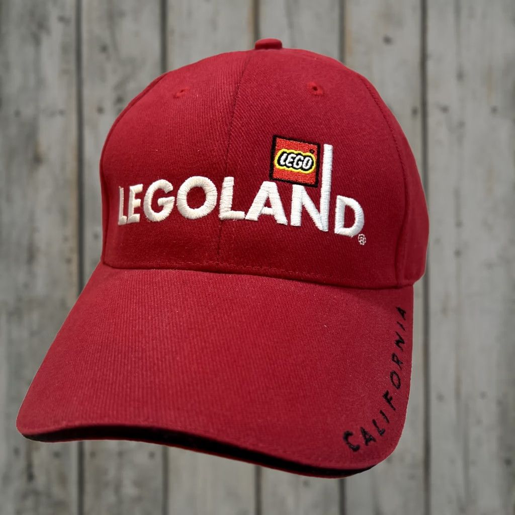 LEGO Legoland California Hat 2004 Red Embroidered Cap Adjustable Strap Back Size ONE SIZE - 1 Thumbnail