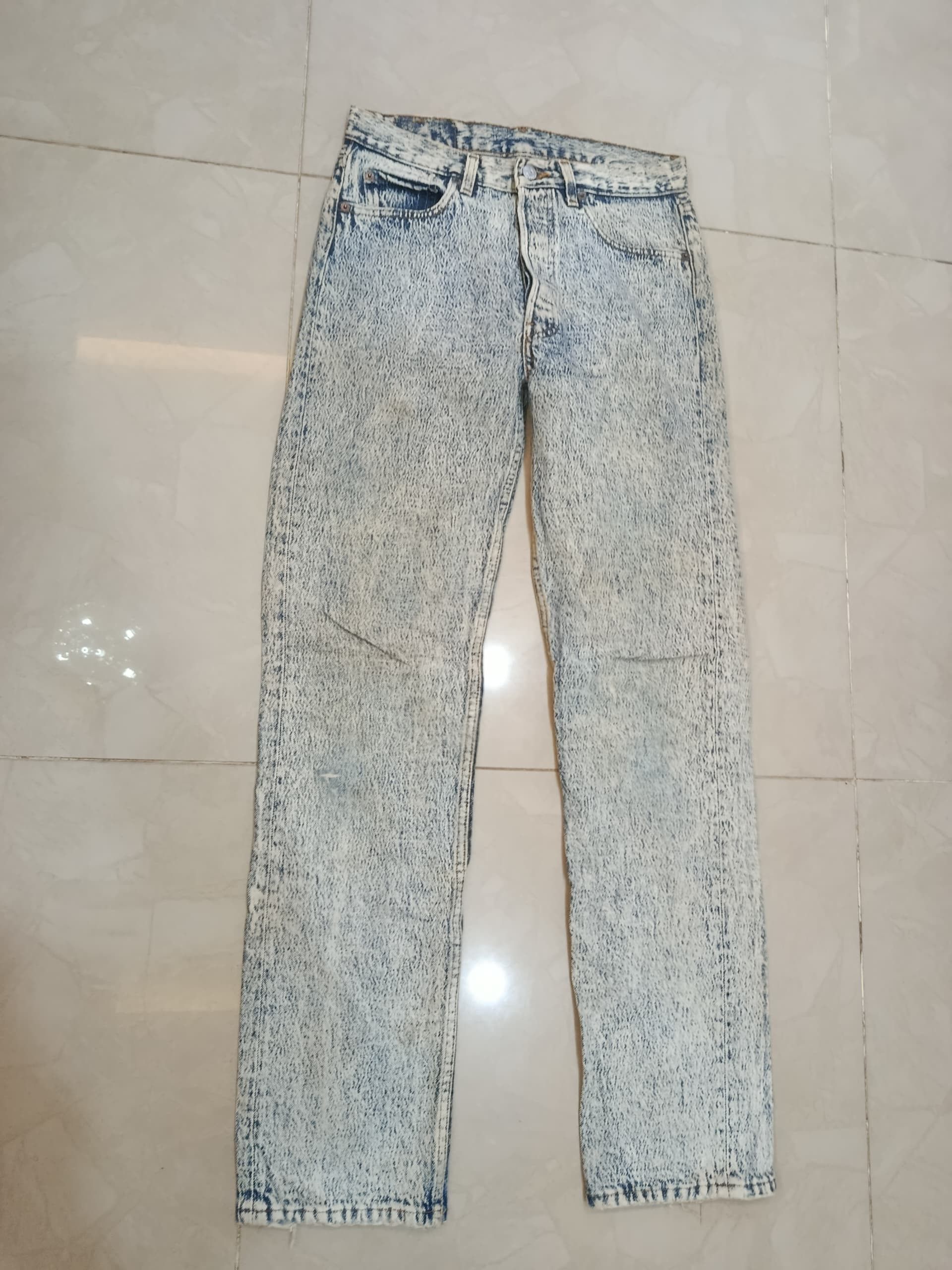 Levi's DISTRESSED LEVIS ACID WASH #522 DENIM Size US 30 / EU 46 - 2 Thumbnail