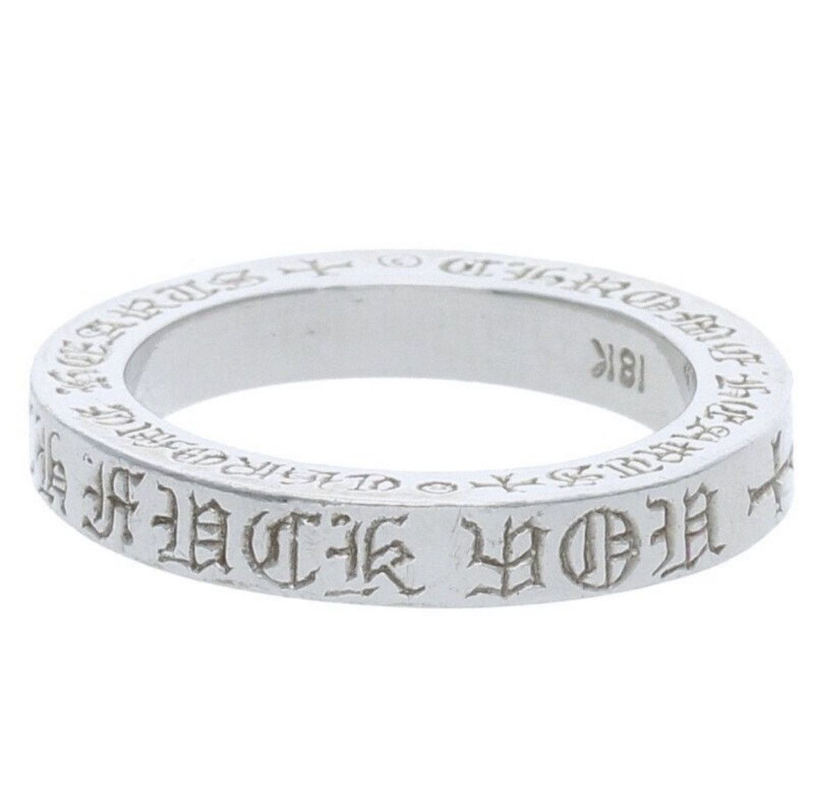 Chrome Hearts Chrome Hearts 18K 3mm Spacer White Gold Ring Size ONE SIZE - 1 Thumbnail