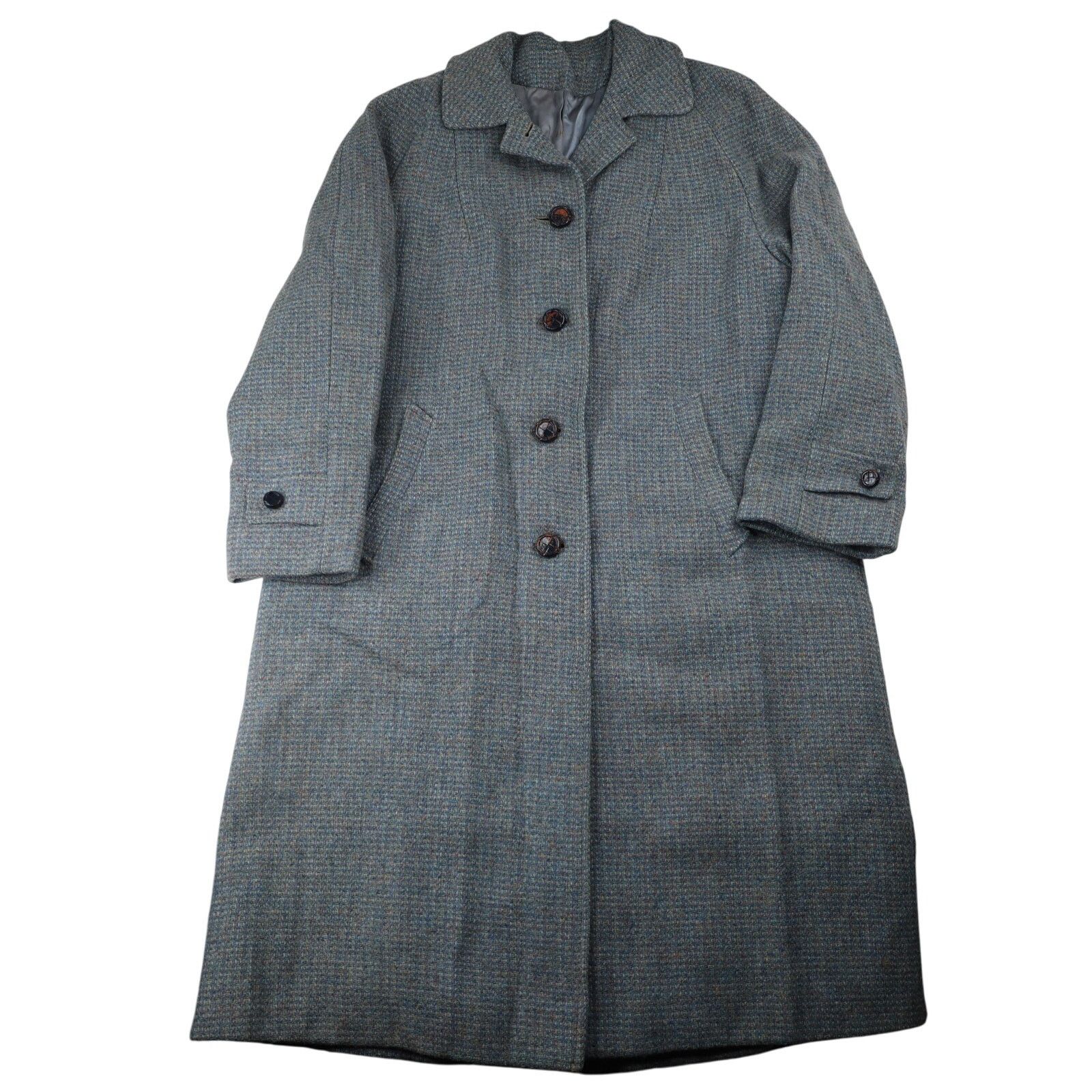 Harris Tweed × Vintage Vintage Harris Tweed for Tar-Shire Overcoat Size L / US 10 / IT 46 - 1 Thumbnail