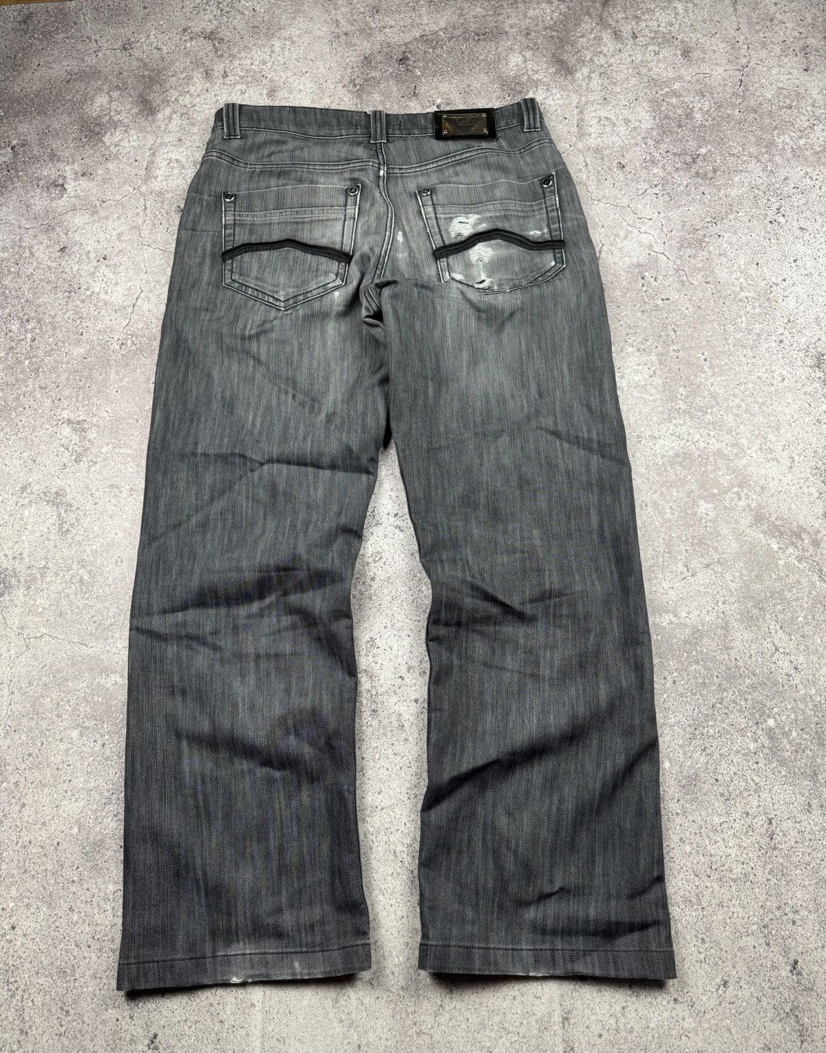 Armani CRAZY ARMANI BAGGY WASHED DISTRESSED JEANS JAPANESSE RARE Size US 33 - 1 Thumbnail