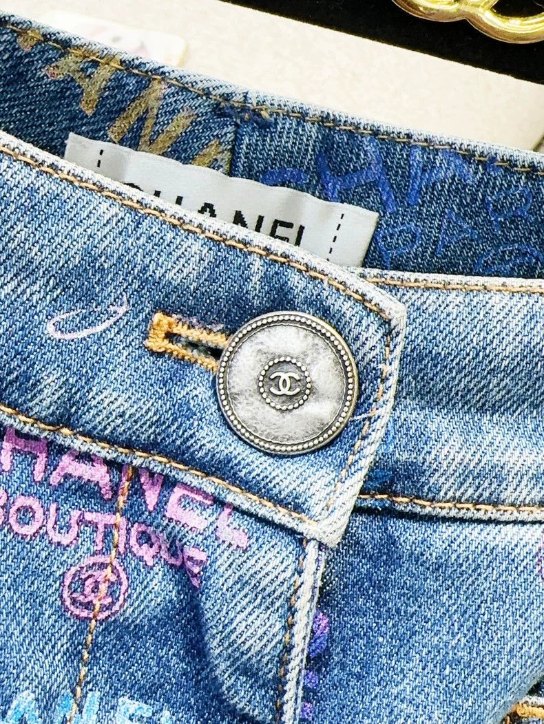 Chanel Chanel 22P spring and summer preview blue color graffiti l Size 24" / US 00 / IT 34 - 4 Thumbnail