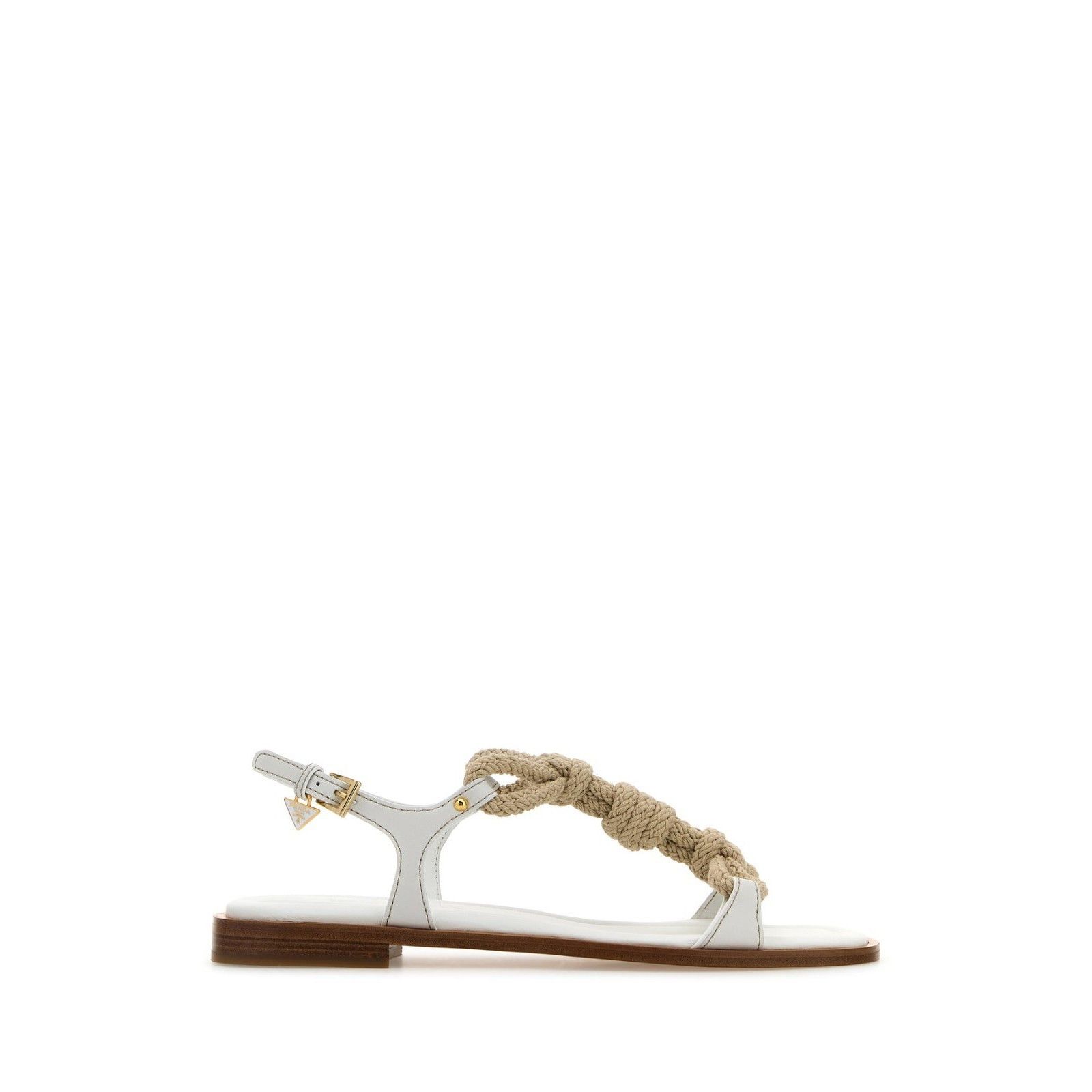 Prada PRADA Two Tone White Fabric Leather Sandals New & Authentic Size US 8 / IT 38 - 5 Thumbnail