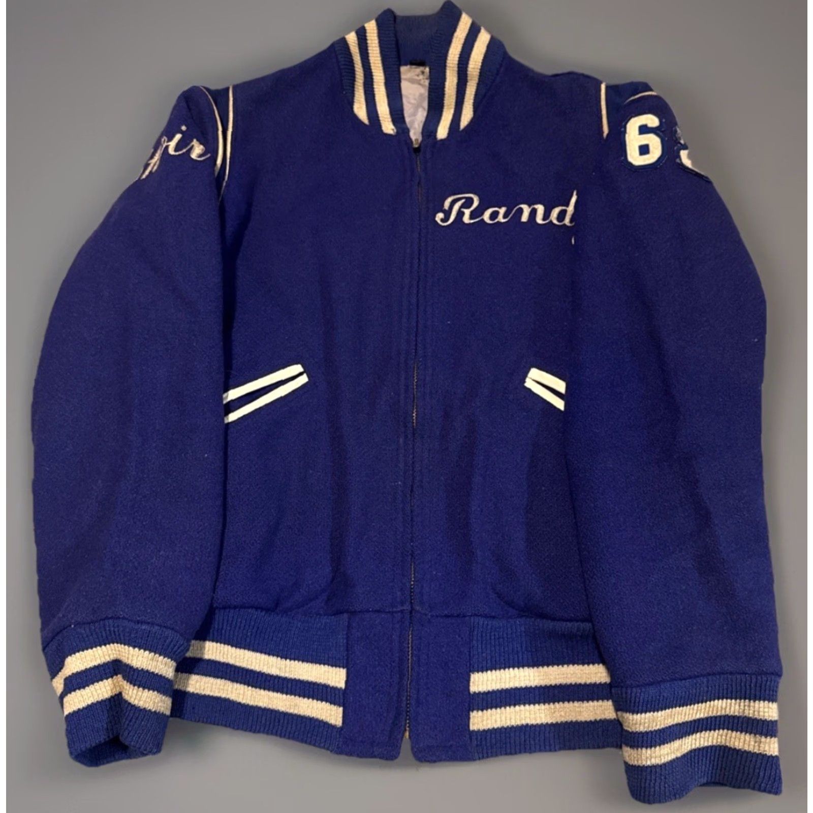 Vintage VINTAGE 1960s Varsity Jacket Wool Purple Zanesville Ohio Unbranded Unisex Adults M Size Letterman School Size US M / EU 48-50 / 2 - 2 Thumbnail