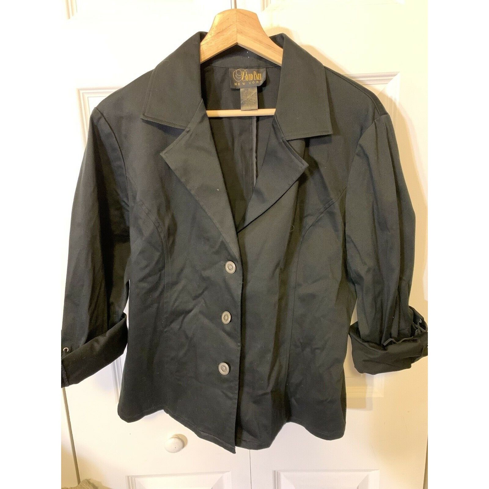 Other David Paul Women’s Sz XL Black cotton blend TOP shirt Size XL / US 12-14 / IT 48-50 - 1 Thumbnail