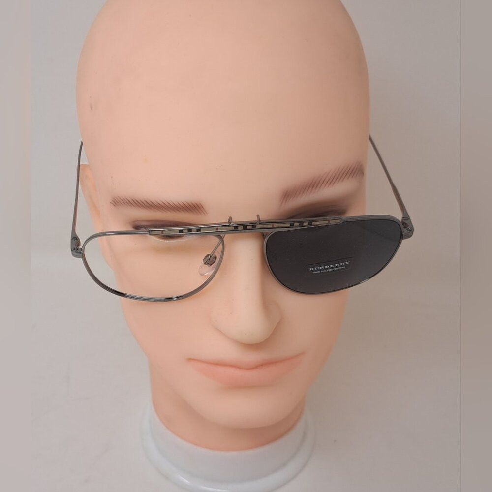 Burberry Burberry Men's Aviator Sunglasses Frames Only Pilot Check M Size ONE SIZE - 7 Thumbnail
