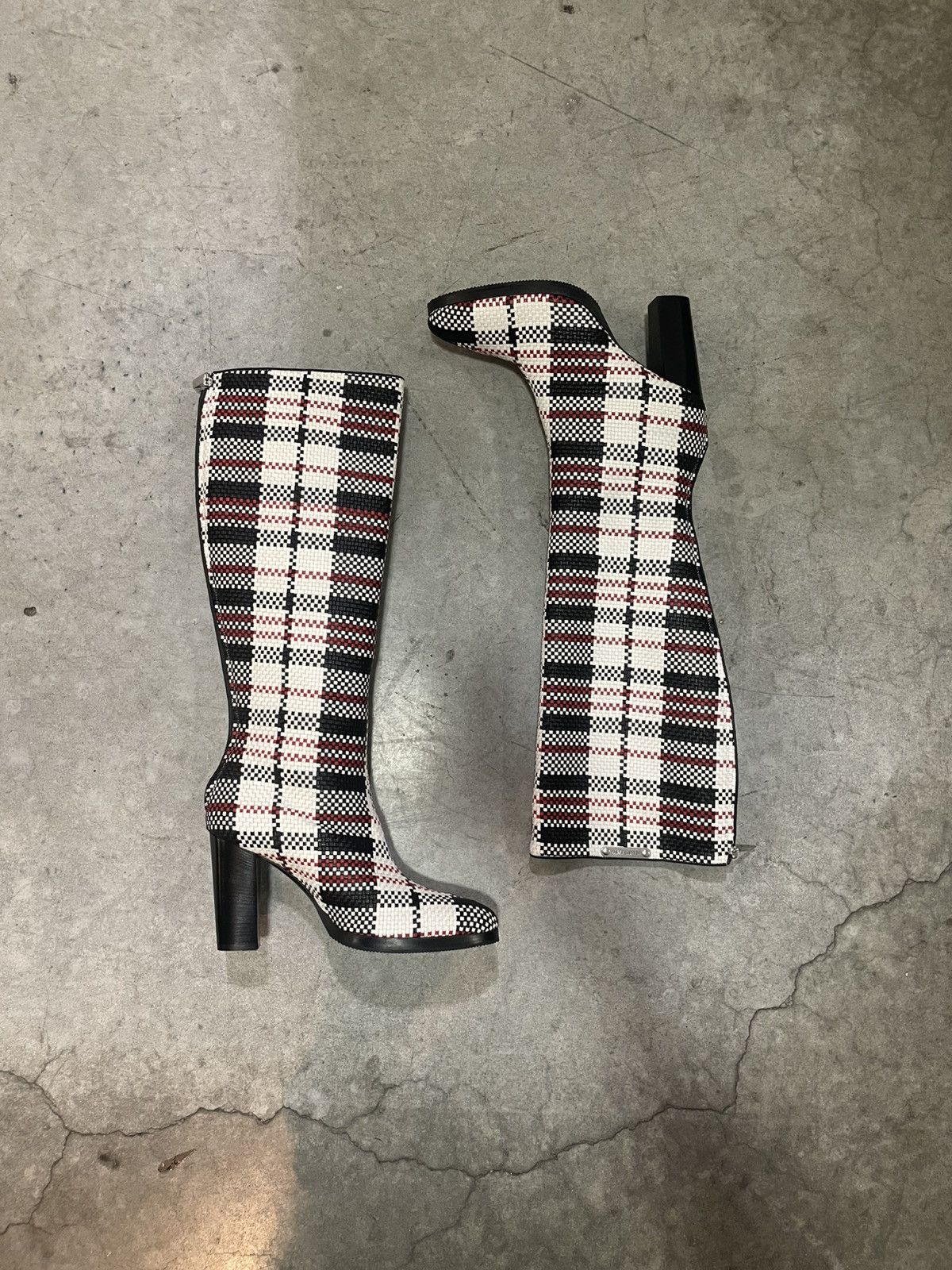 Helmut Lang FW24 Sample Helmut Lang Plaid Knee-High Boots Size US 12 / IT 42 - 1 Thumbnail