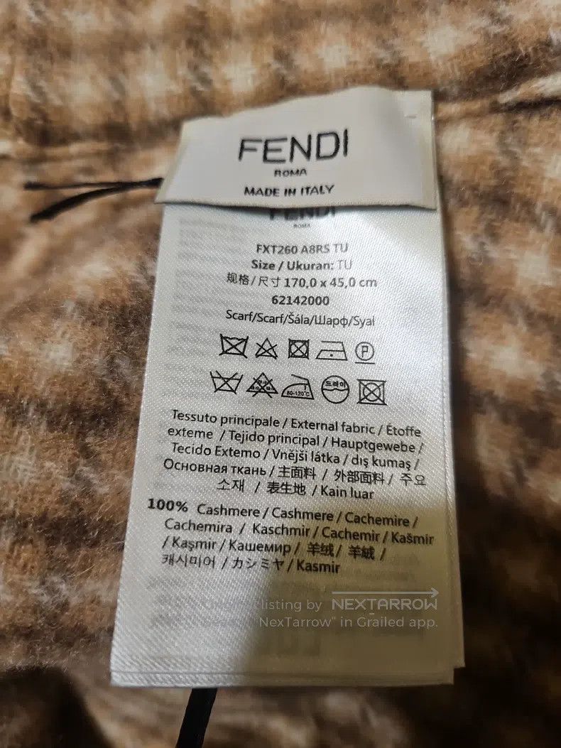 Fendi Fendi size 170*45 cm Pure Cashmere Hooded Shawl Size ONE SIZE - 5 Thumbnail