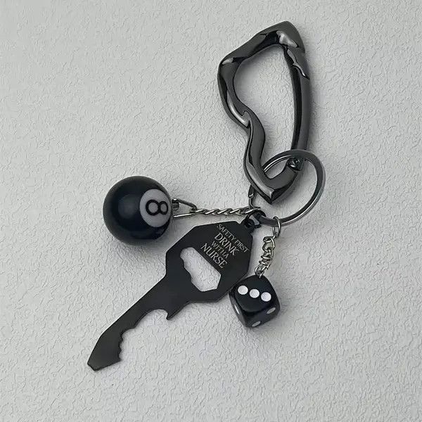 Japanese Brand Black Jeans Carabiner with Accessories and Bottle Opener Size ONE SIZE - 5 Thumbnail