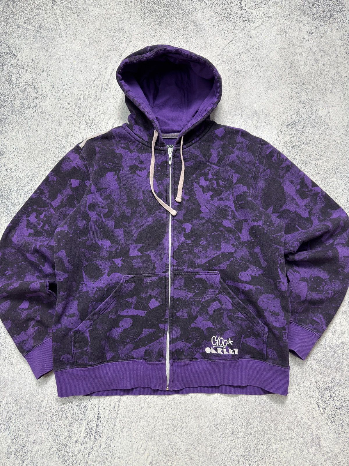 Oakley VINTAGE OAKLEY ALL OVER PRINT PURPLE ZIP UP HOODIE Y2K Size US L / EU 52-54 / 3 - 2 Thumbnail