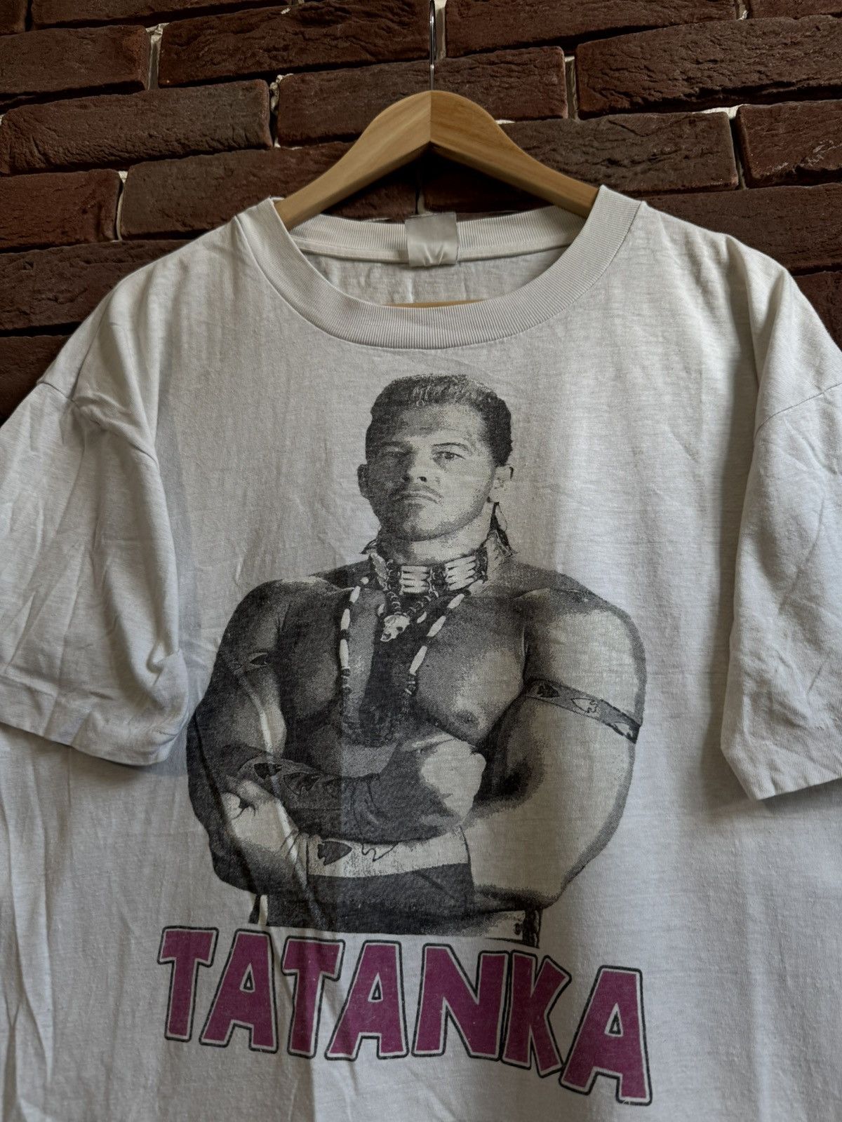 Vintage WWF Tatanka Vintage 90s Rare Wrestling Rap Tee White L Size US L / EU 52-54 / 3 - 5 Thumbnail