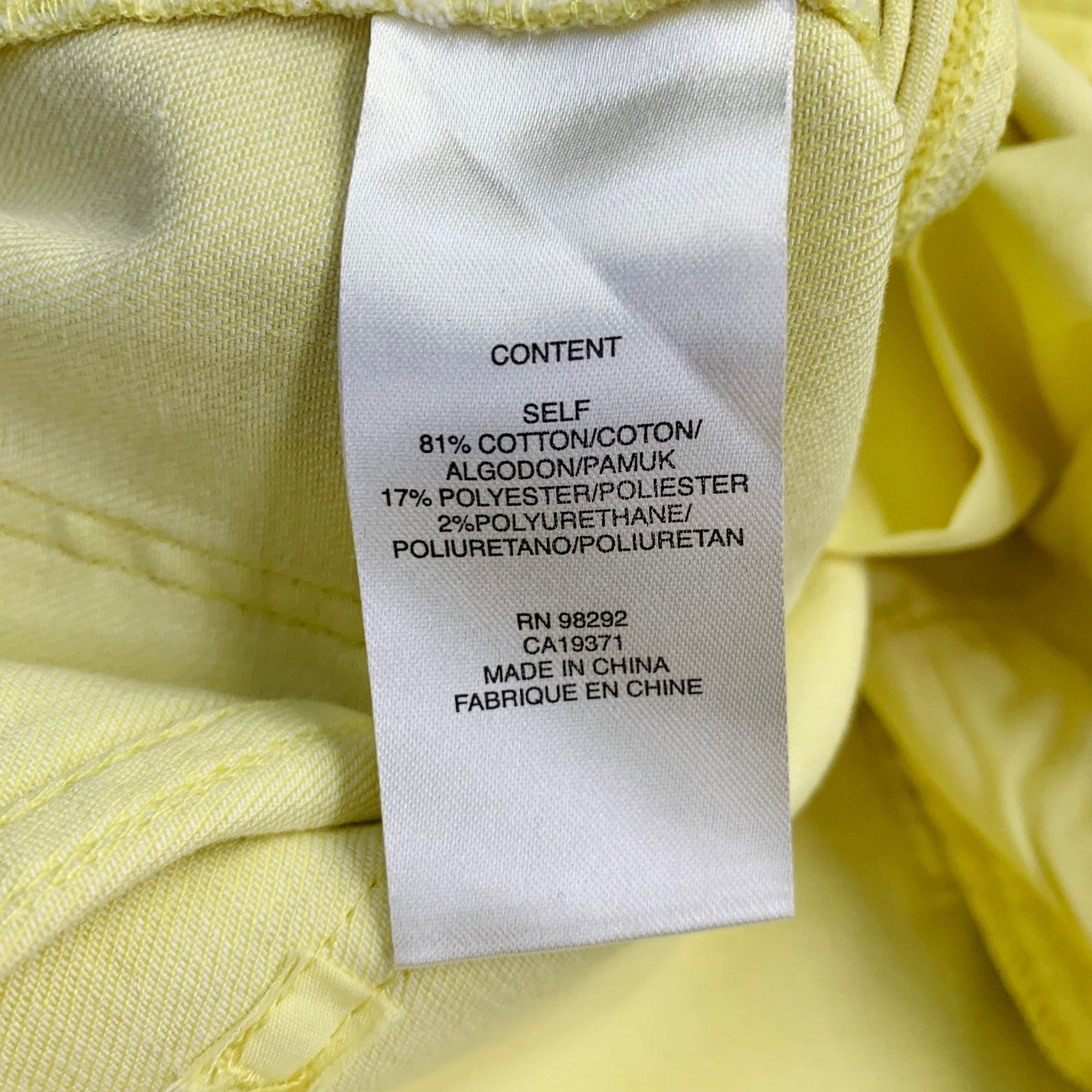 Tibi Yellow Cotton Straight Five Pocket Zip Fly Casual Pants Size 25" / US 0 / IT 36 - 4 Thumbnail